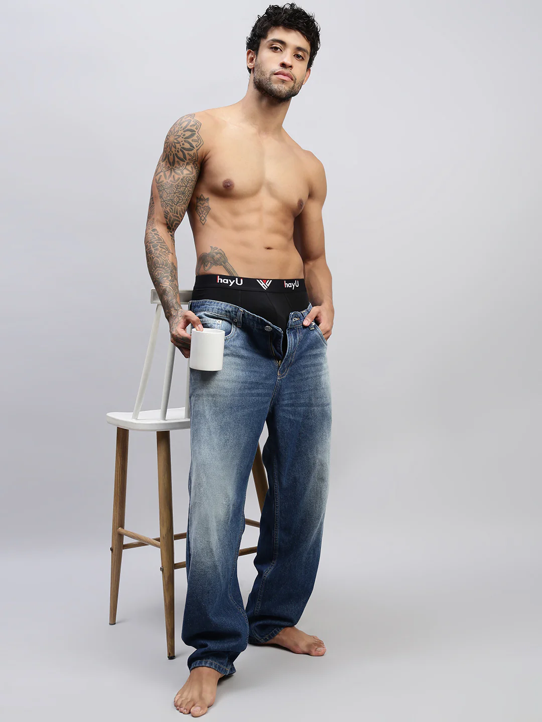 Men Pack of 2 Cotton Elastane Briefs - Image 2