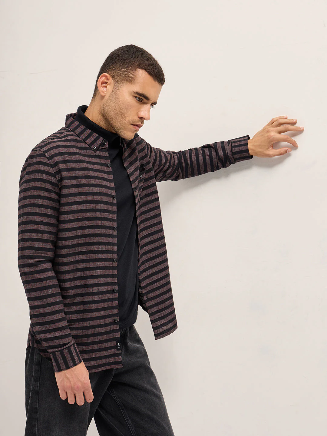 Men Pink Casual Shirt