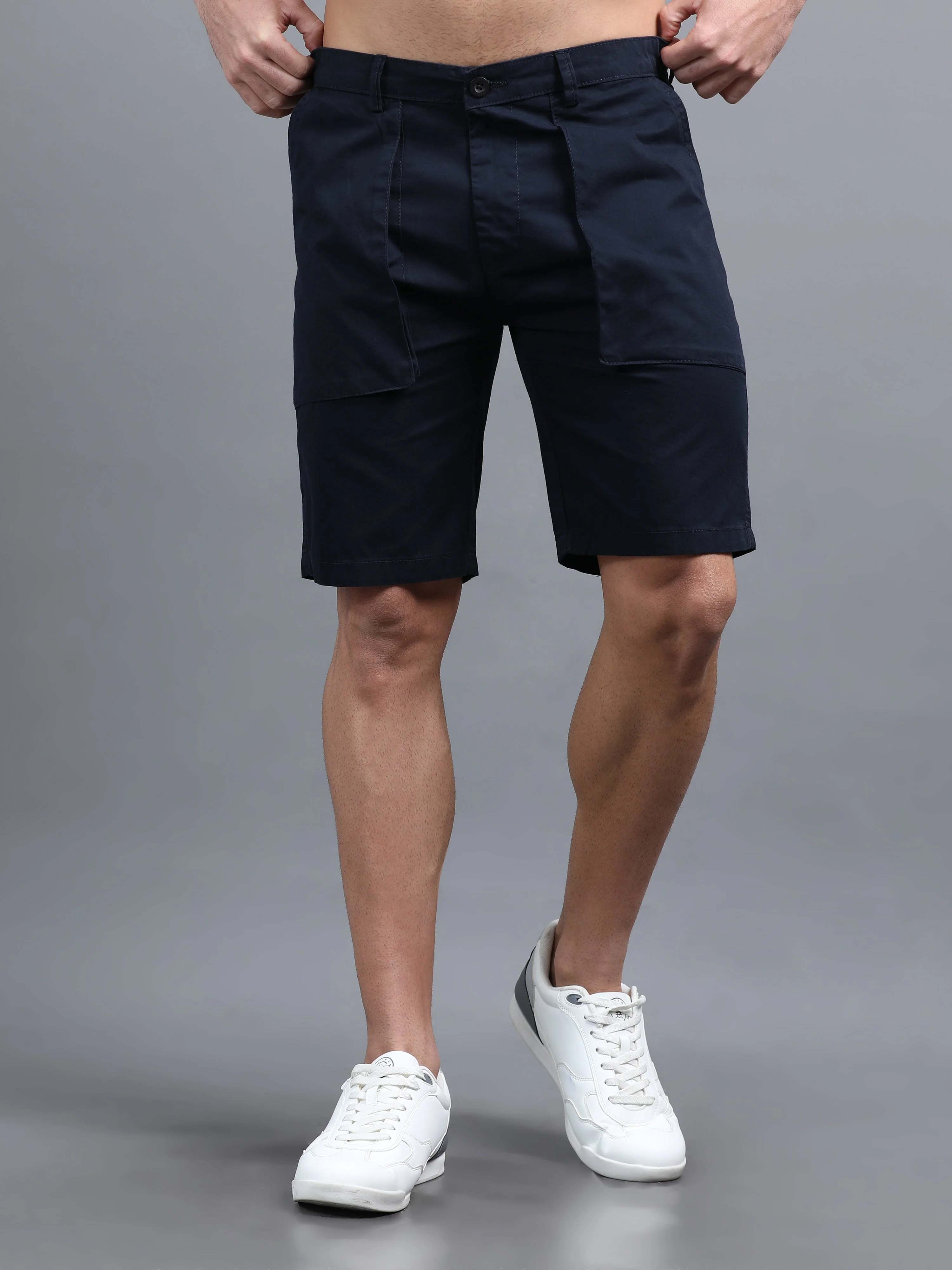Men Pockit Navy Shorts