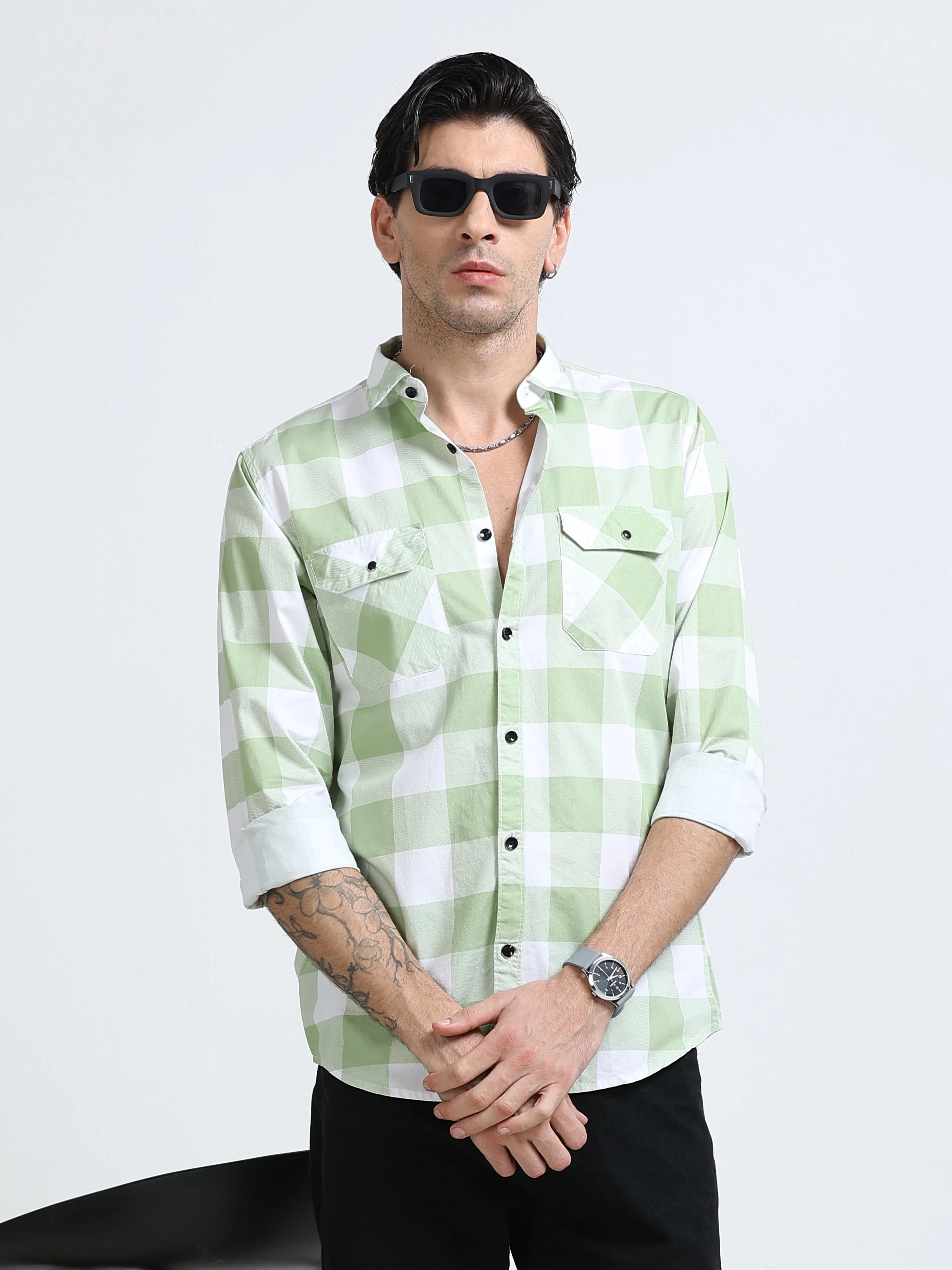 Men Premium Checkered Casual Shirt