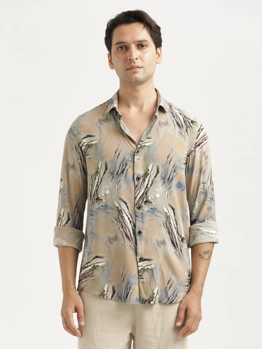 Men Printed Viscose Shirt