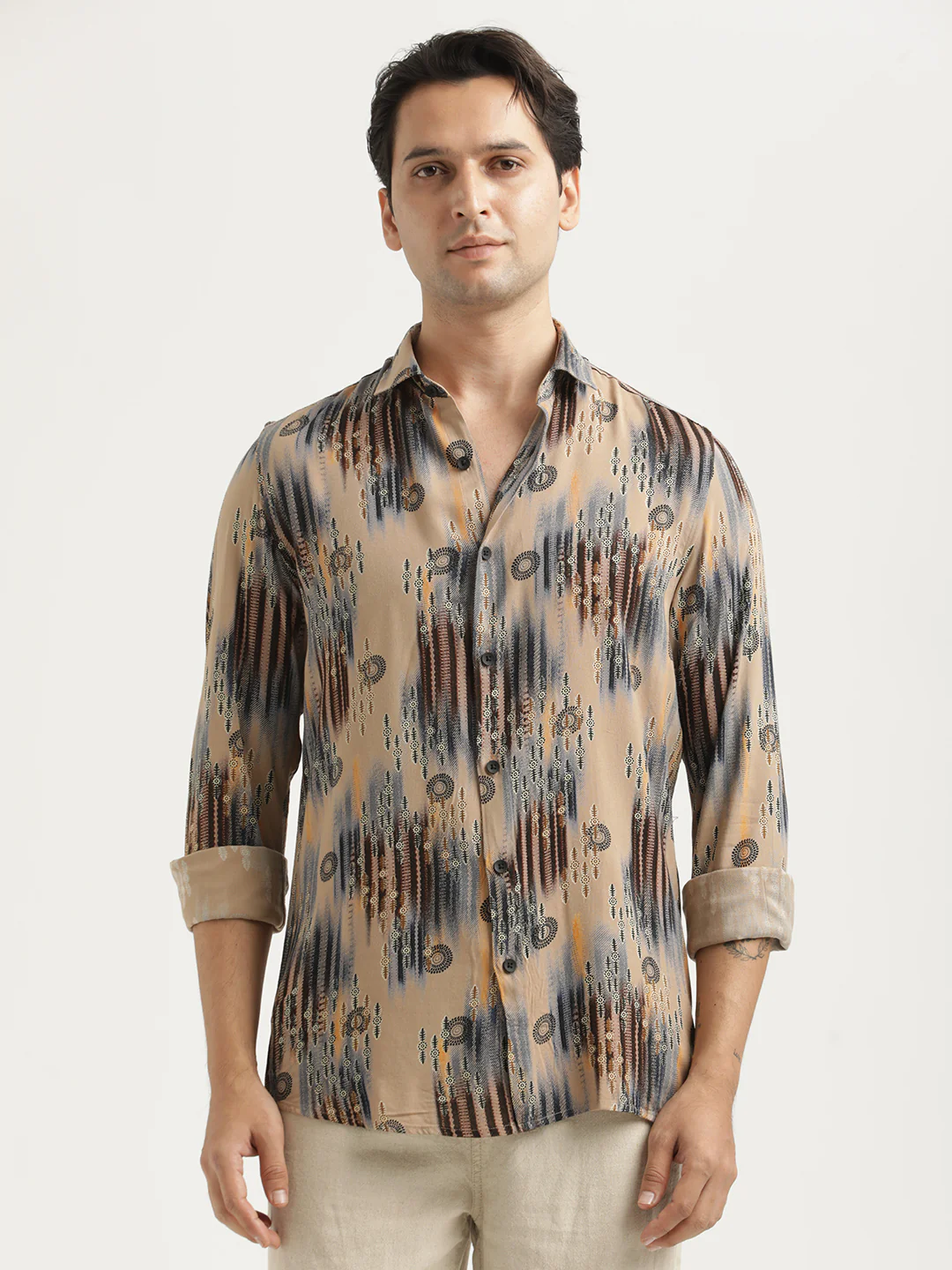 Men Printed Viscose Shirt