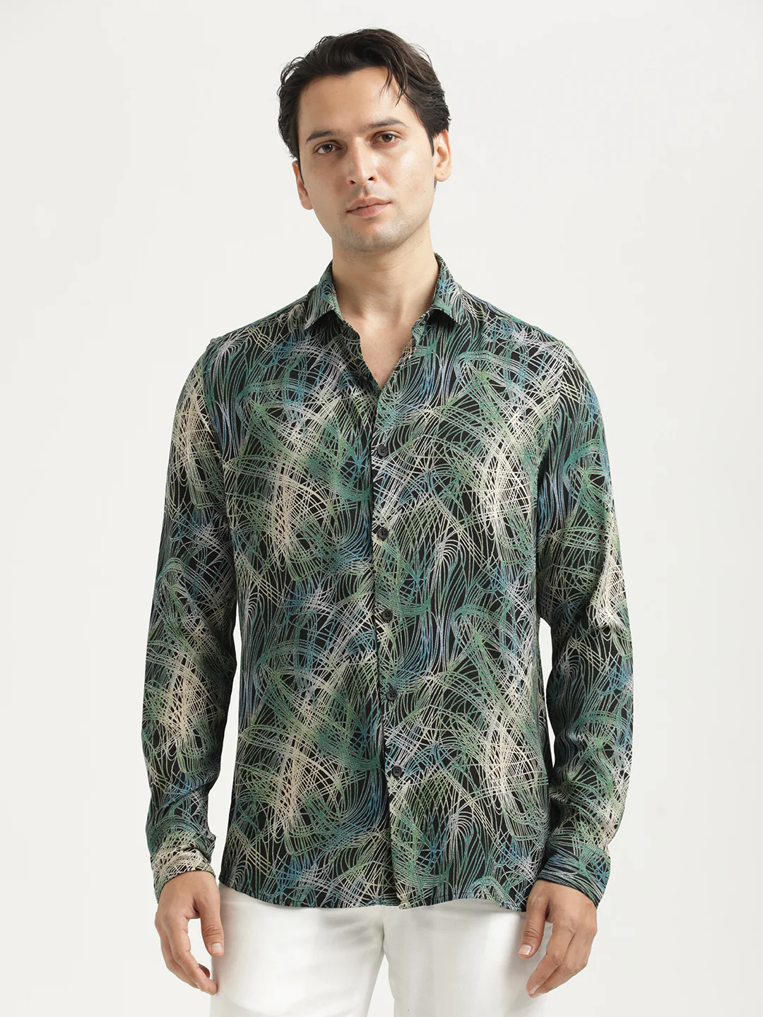 Men Printed Viscose Shirt