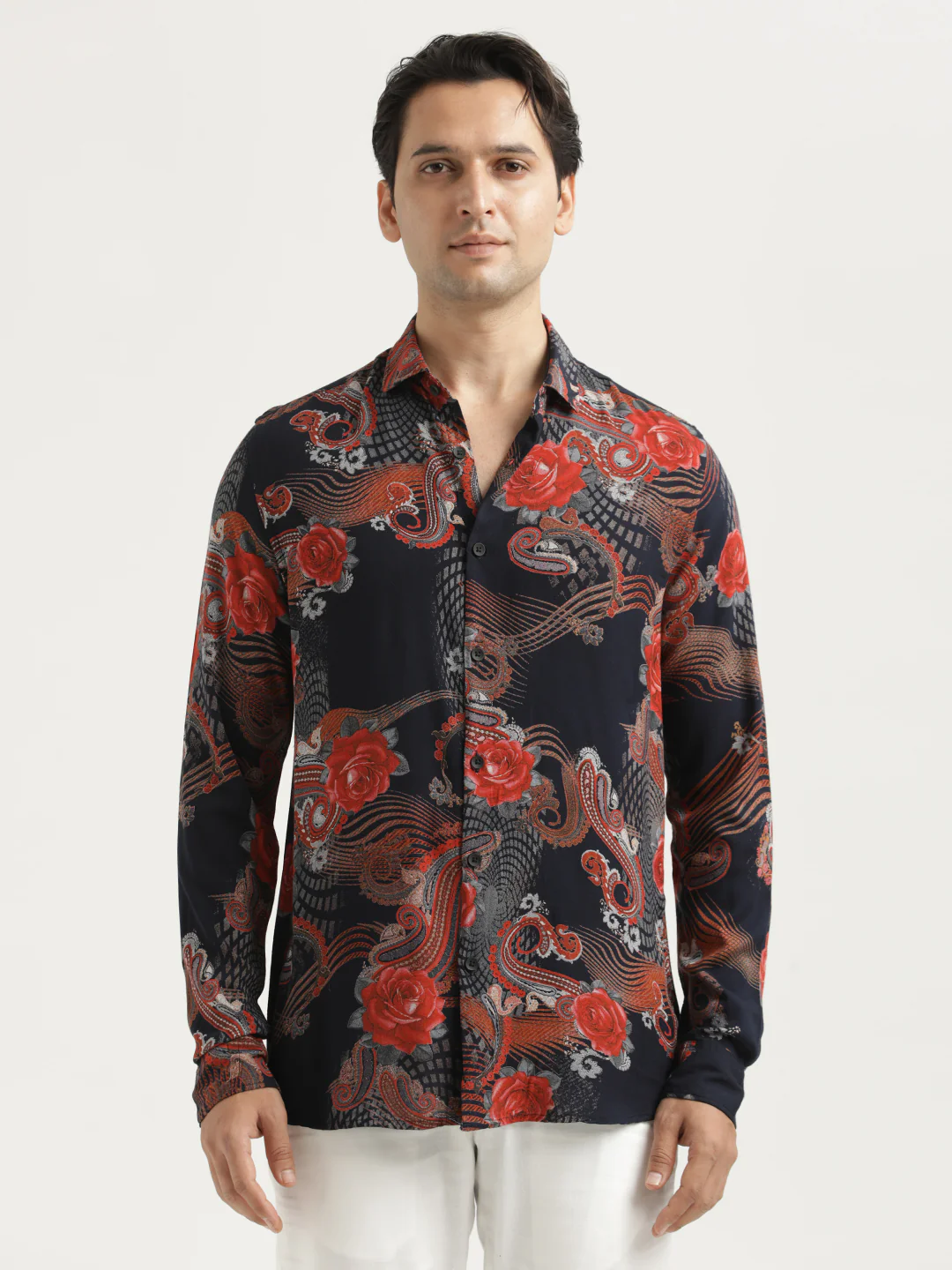 Men Printed Viscose Shirt