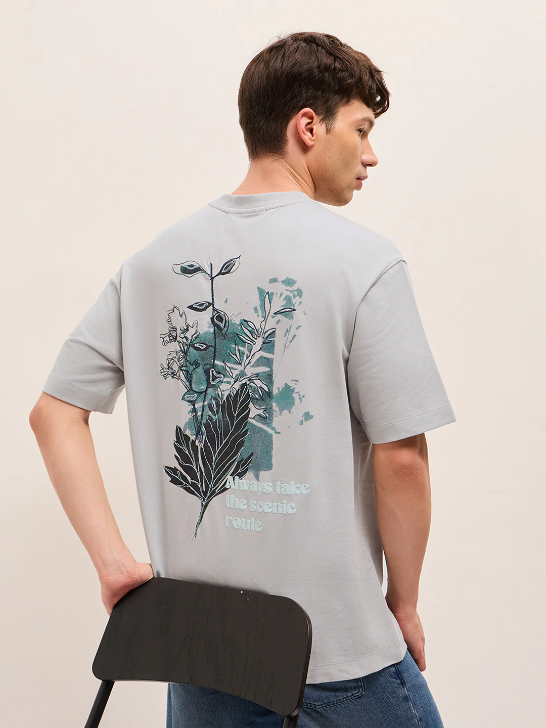 Men Pure Cotton Crew Neck T-Shirt