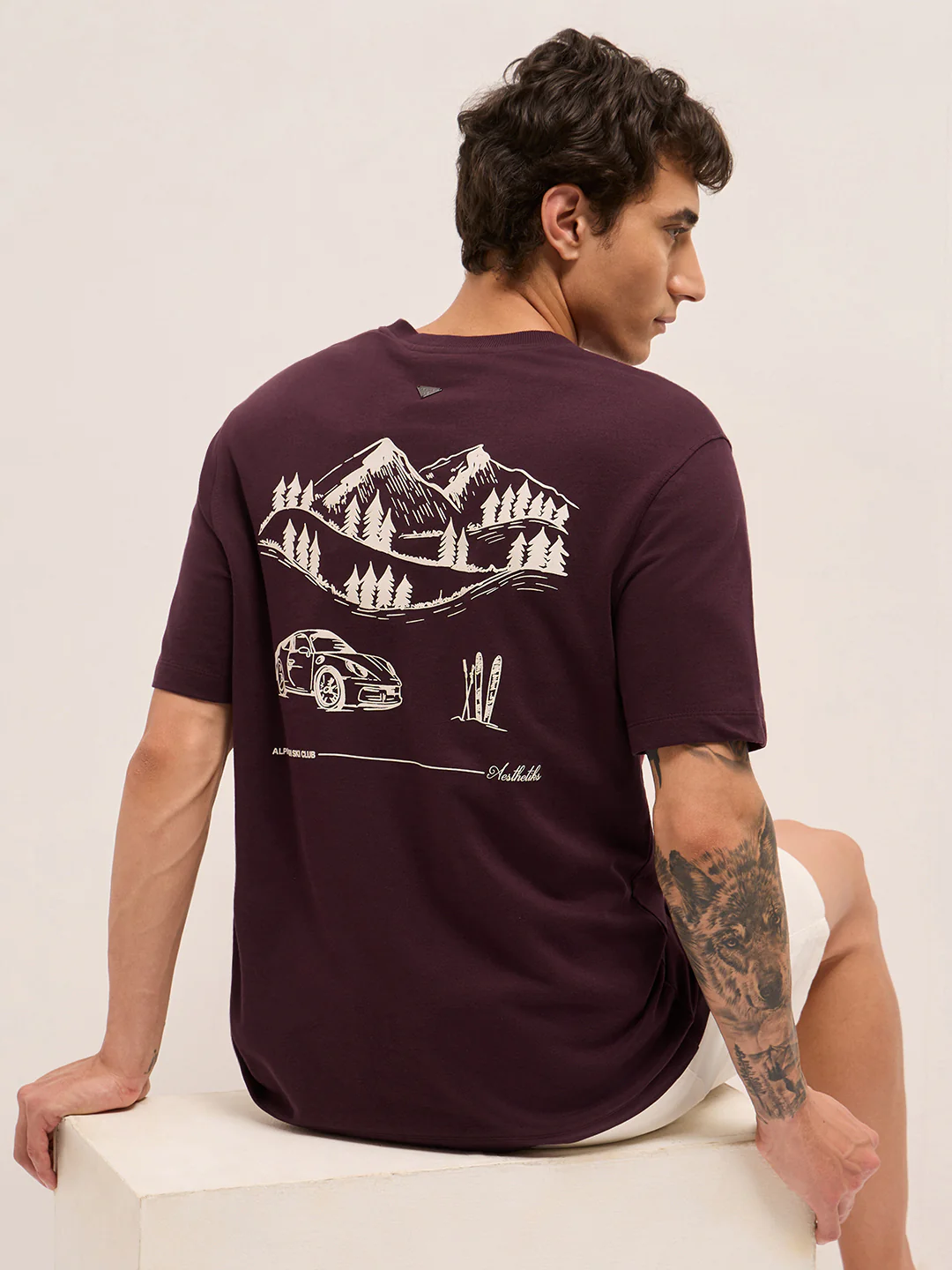 Men Pure Cotton Graphic Printed T-Shirt