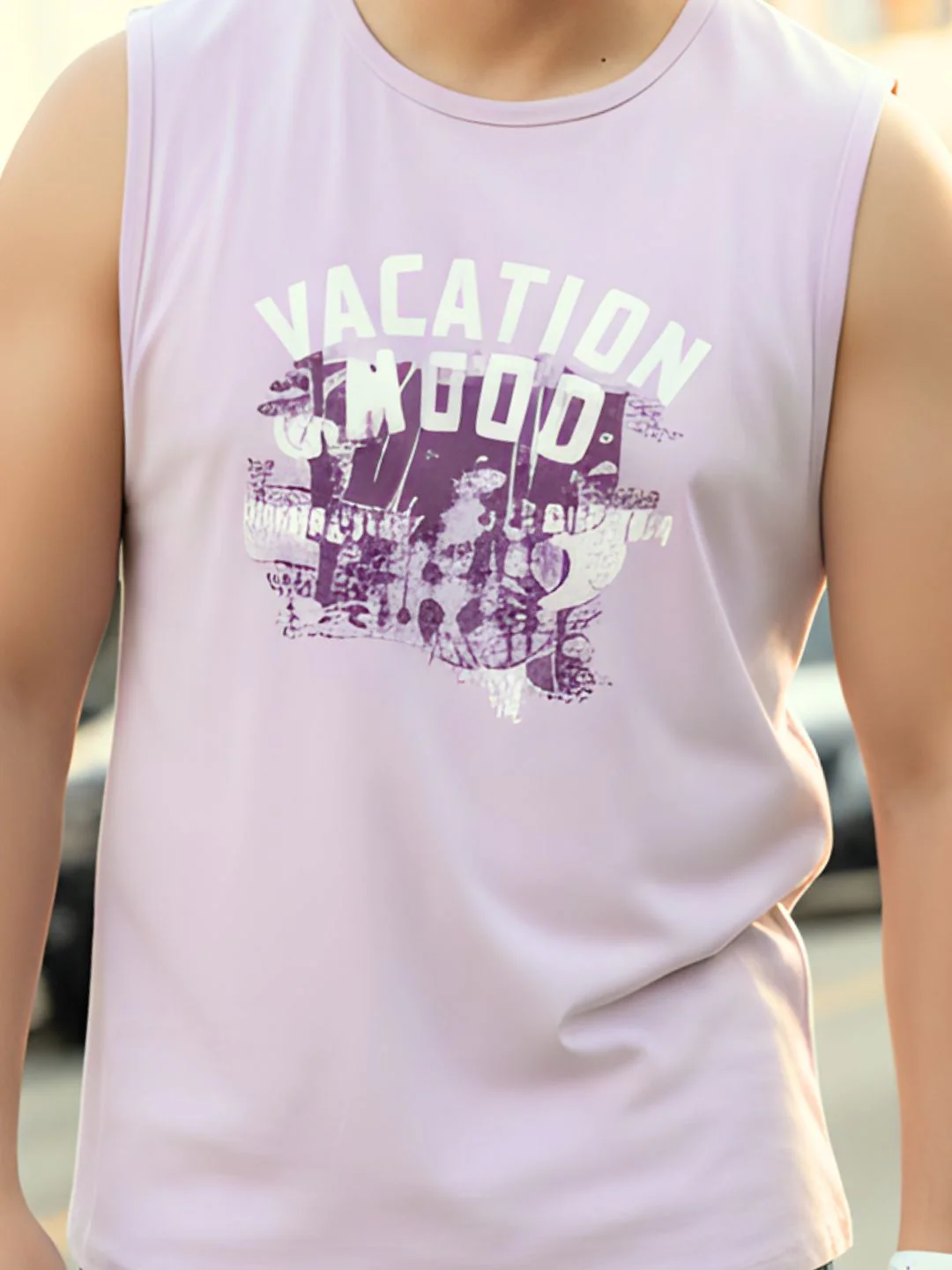 Men Purple Printed T-shirt - Image 6