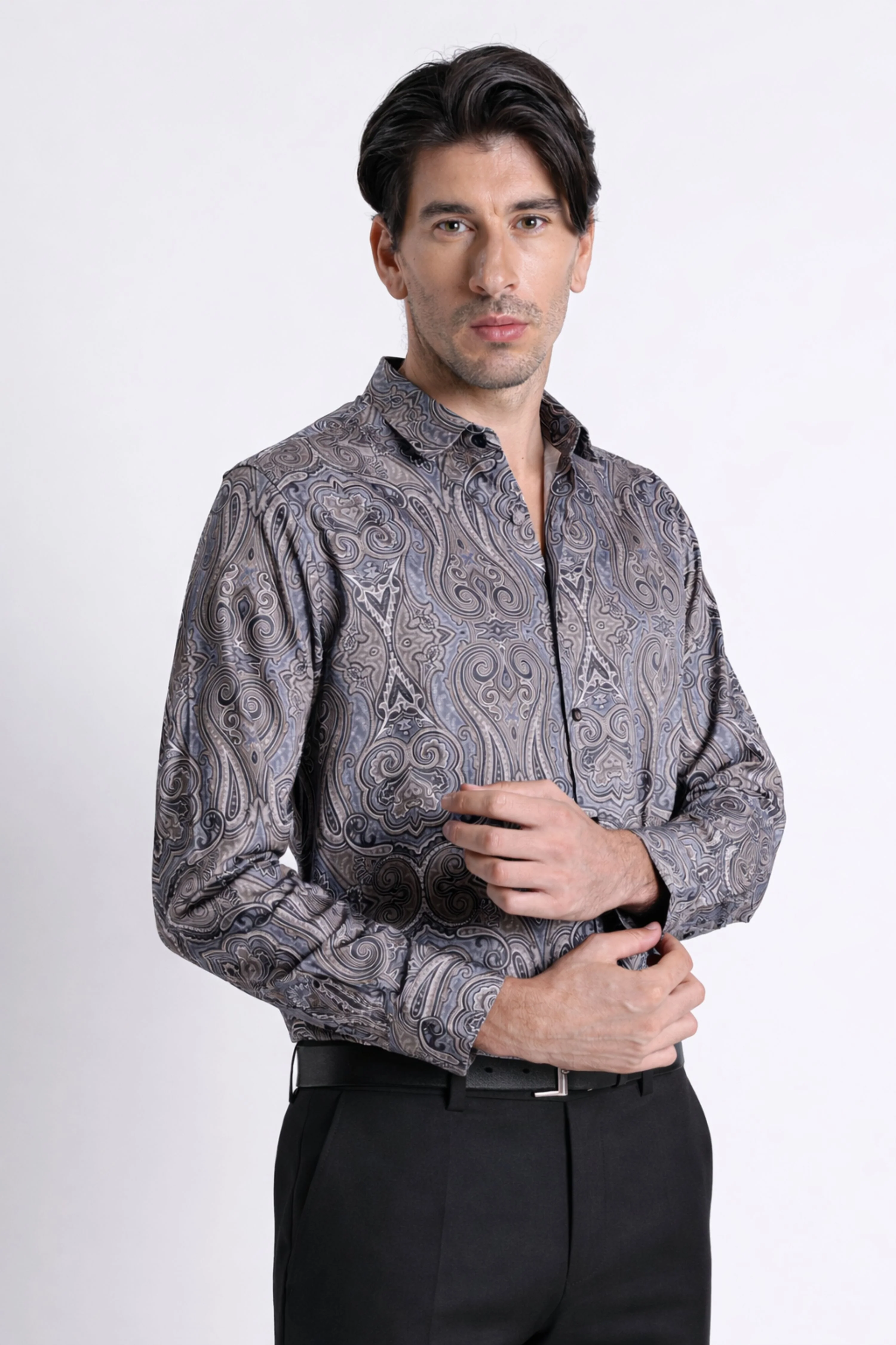 Men Refined Floral Digital Print Shirt