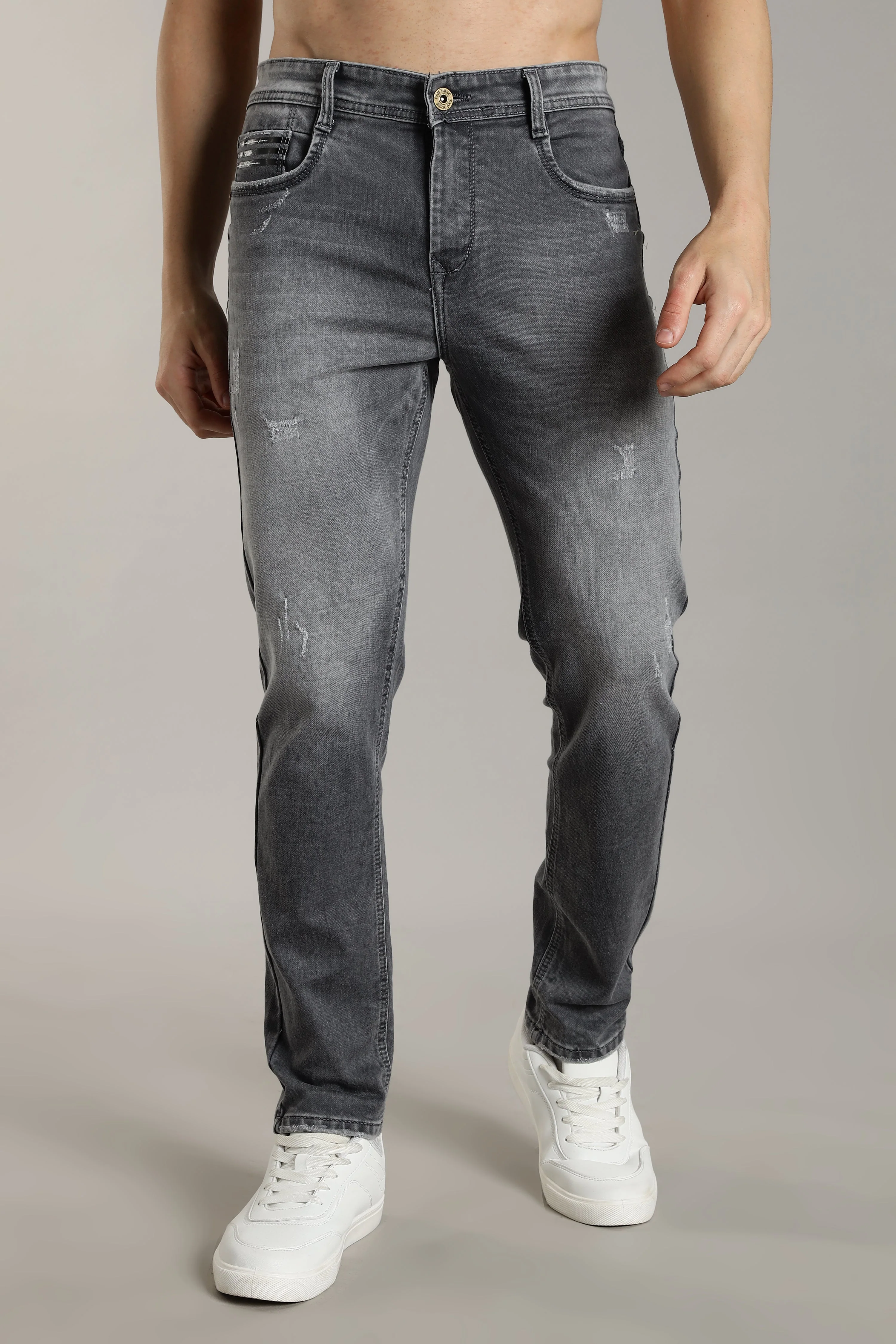 Men Smoke Grey Flint Jeans