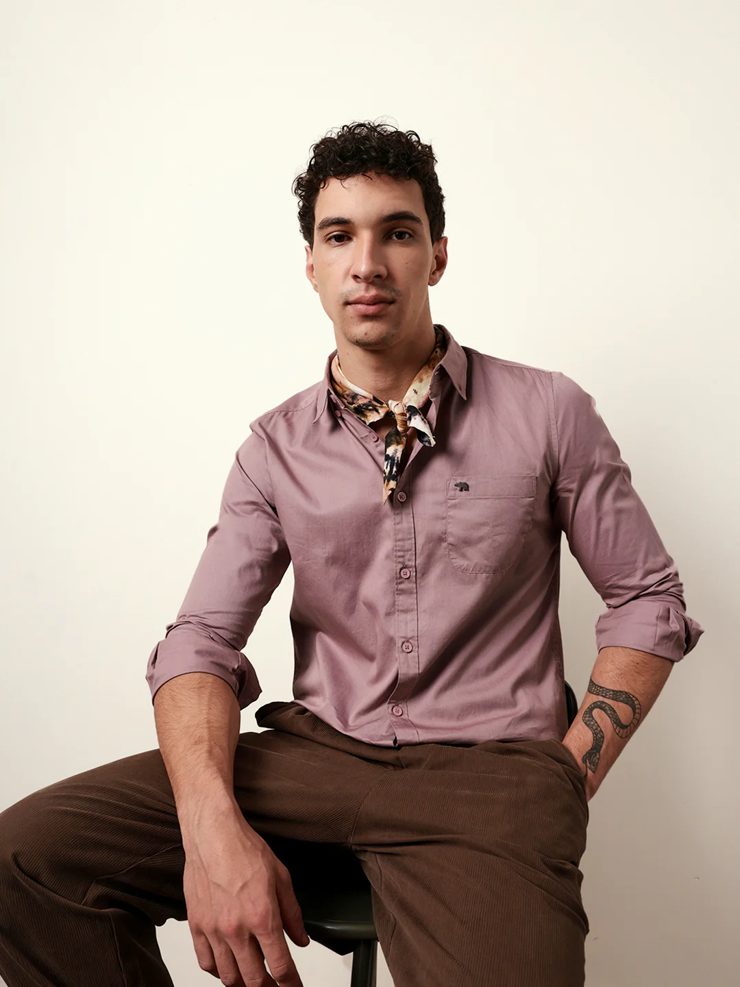 Men Solid Casual Full-Sleeve Shirt