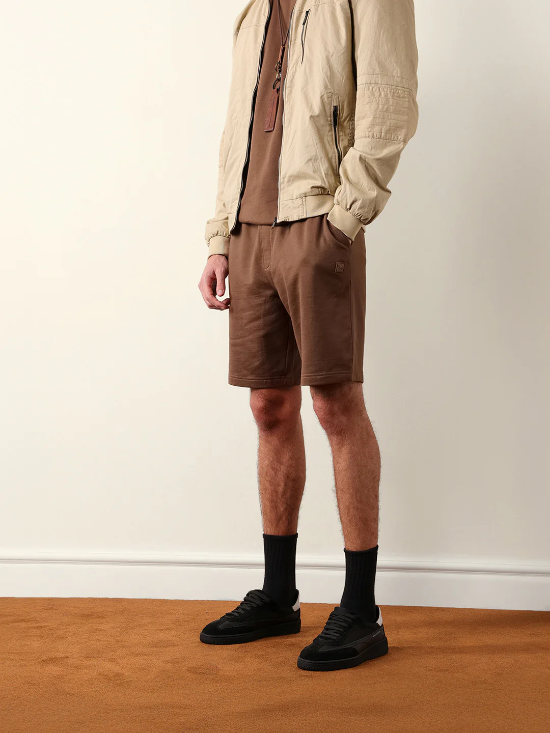 Men Solid Cotton Shorts