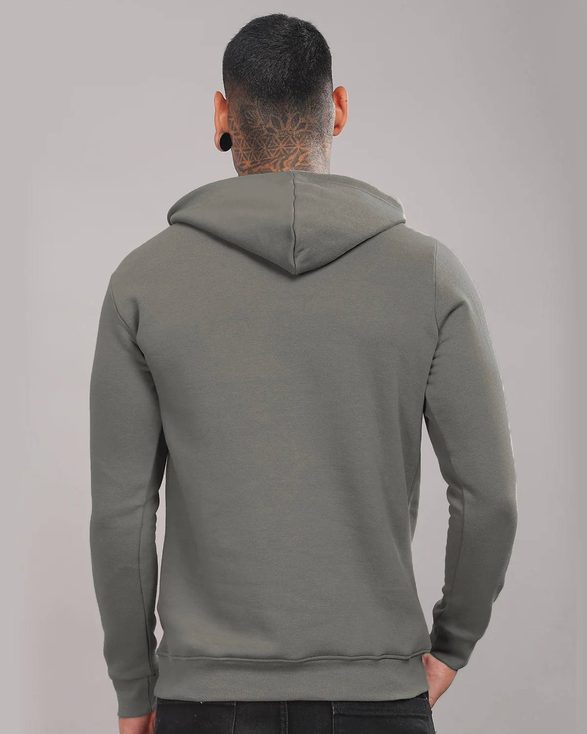 Men Grey Long Lasting Printed Hoodie - Image 3