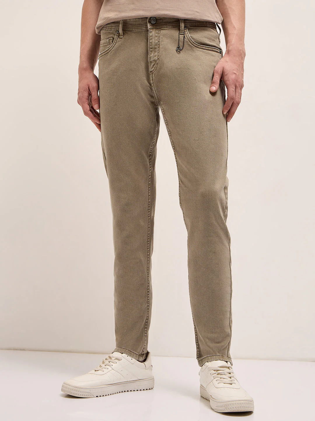 Men Stylish Khaki Jeans