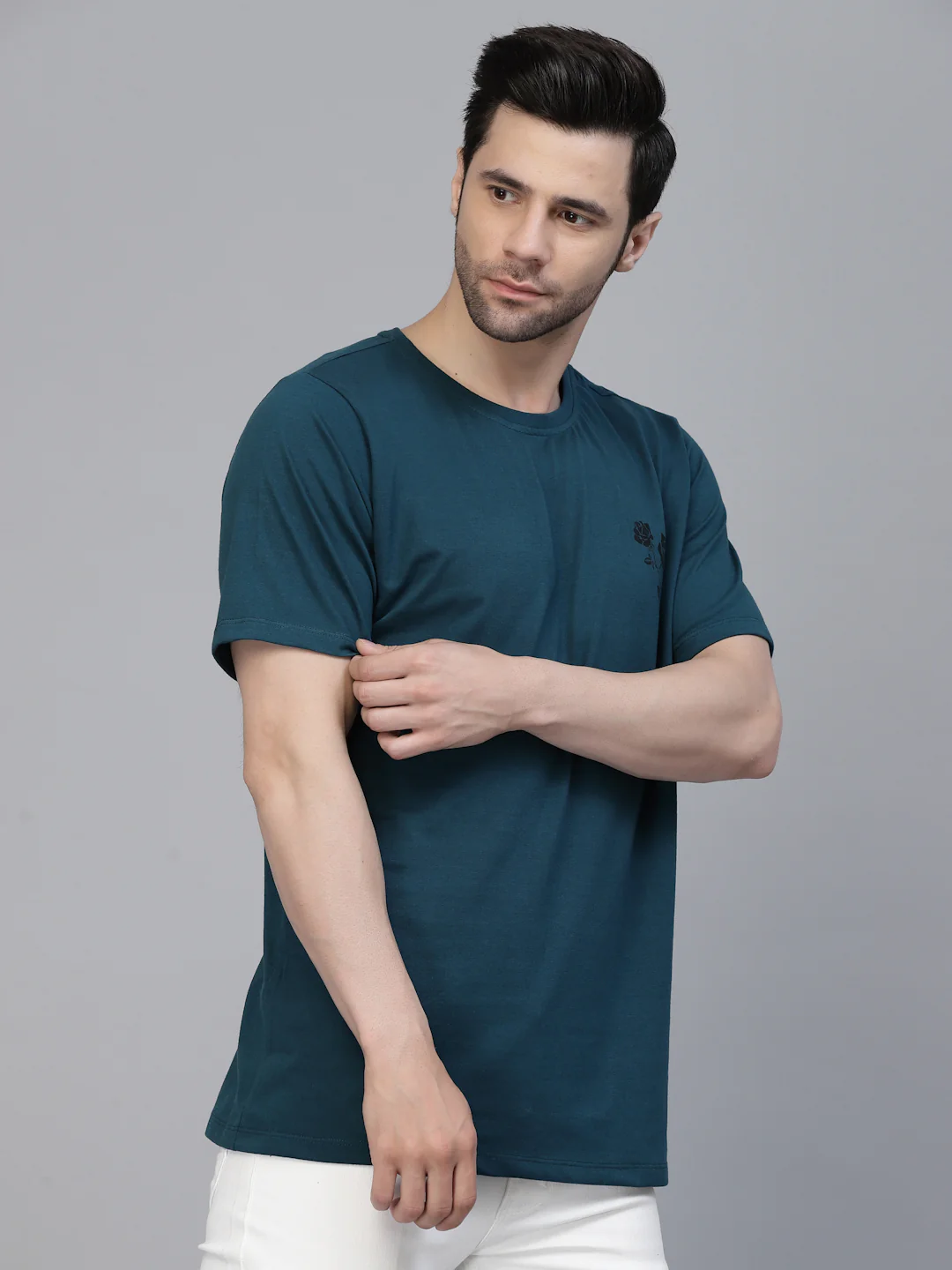 Men Teal Oversized Printed T-shirt