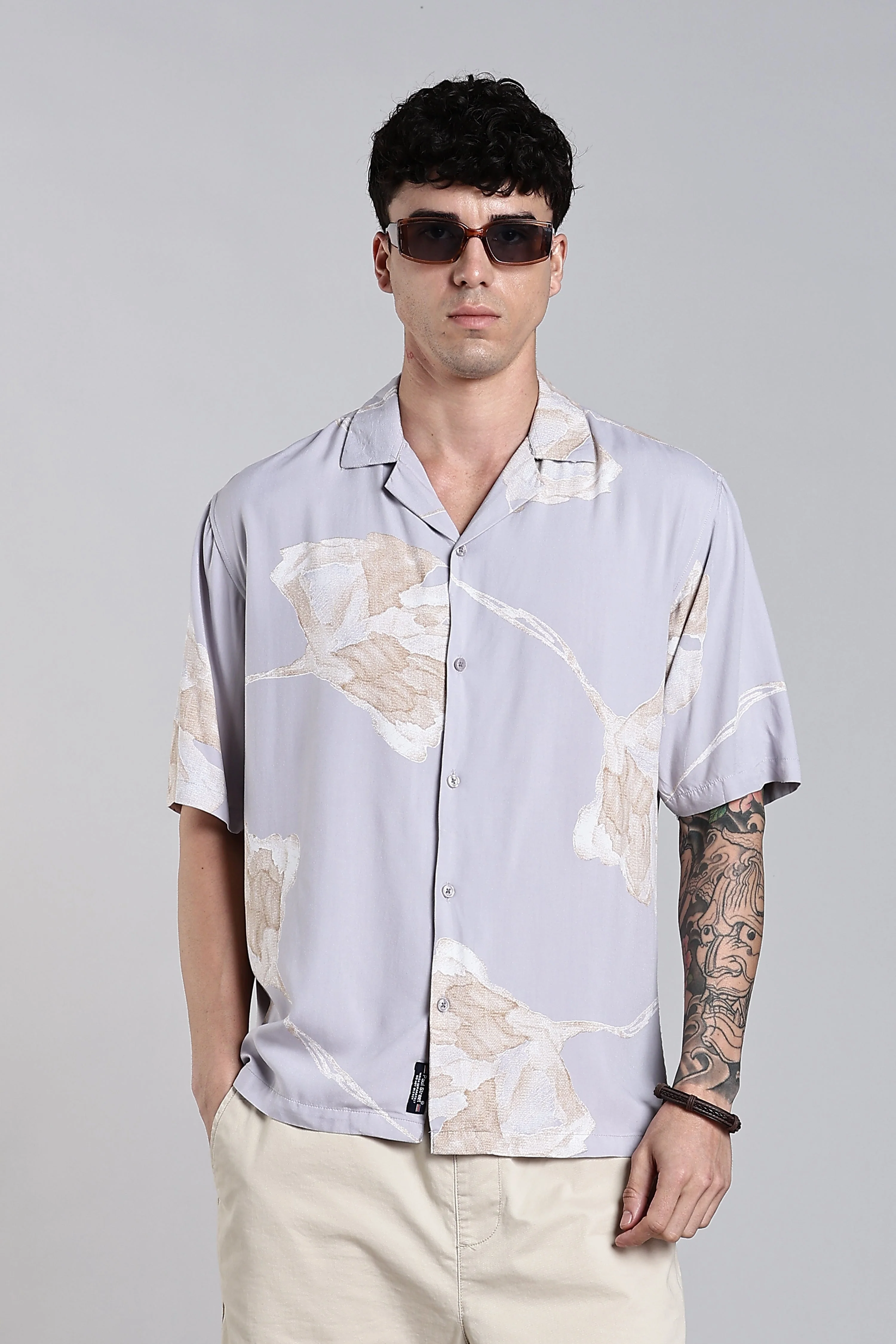 Men Tropivo Lilac Floral Shirt