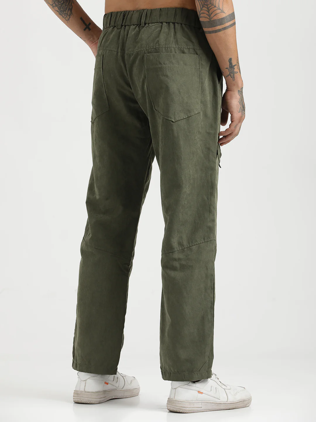 Men Velvet Cargo Trousers - Image 4