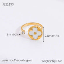 Minimalist Floral Design Gold Ring