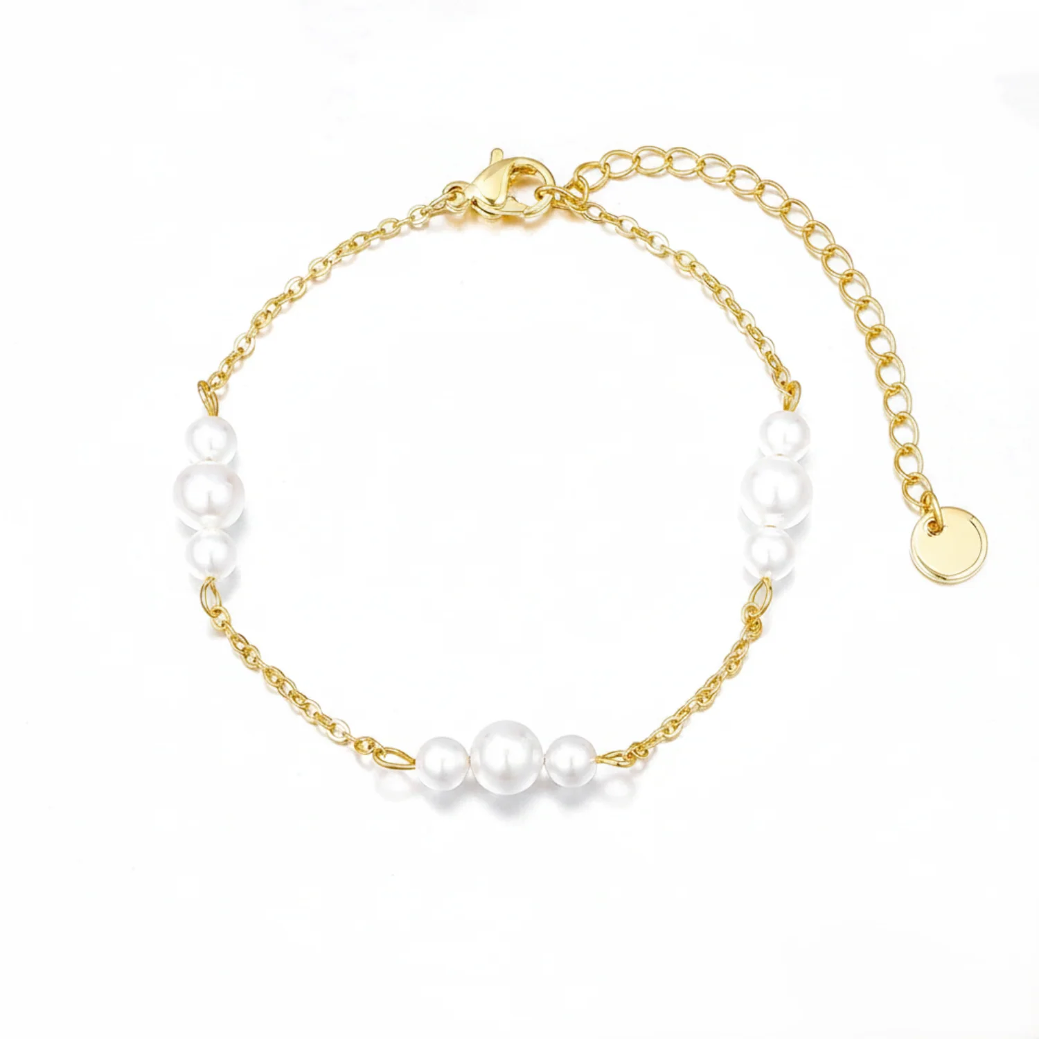 Minimalist Pearl Chain Bracelet With Adjustable Extender