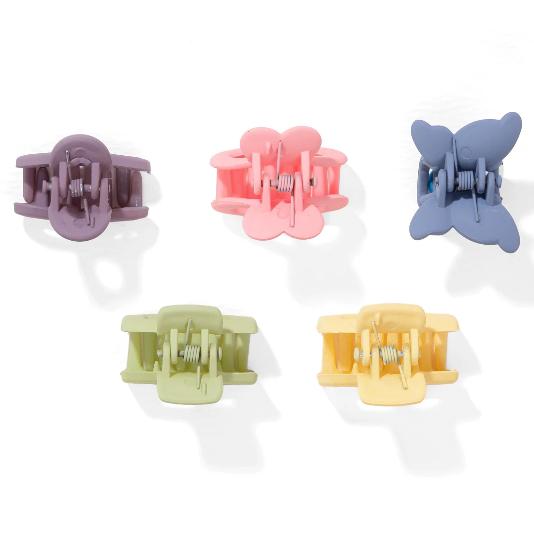 Multi Mini Claw Clip Set of 5