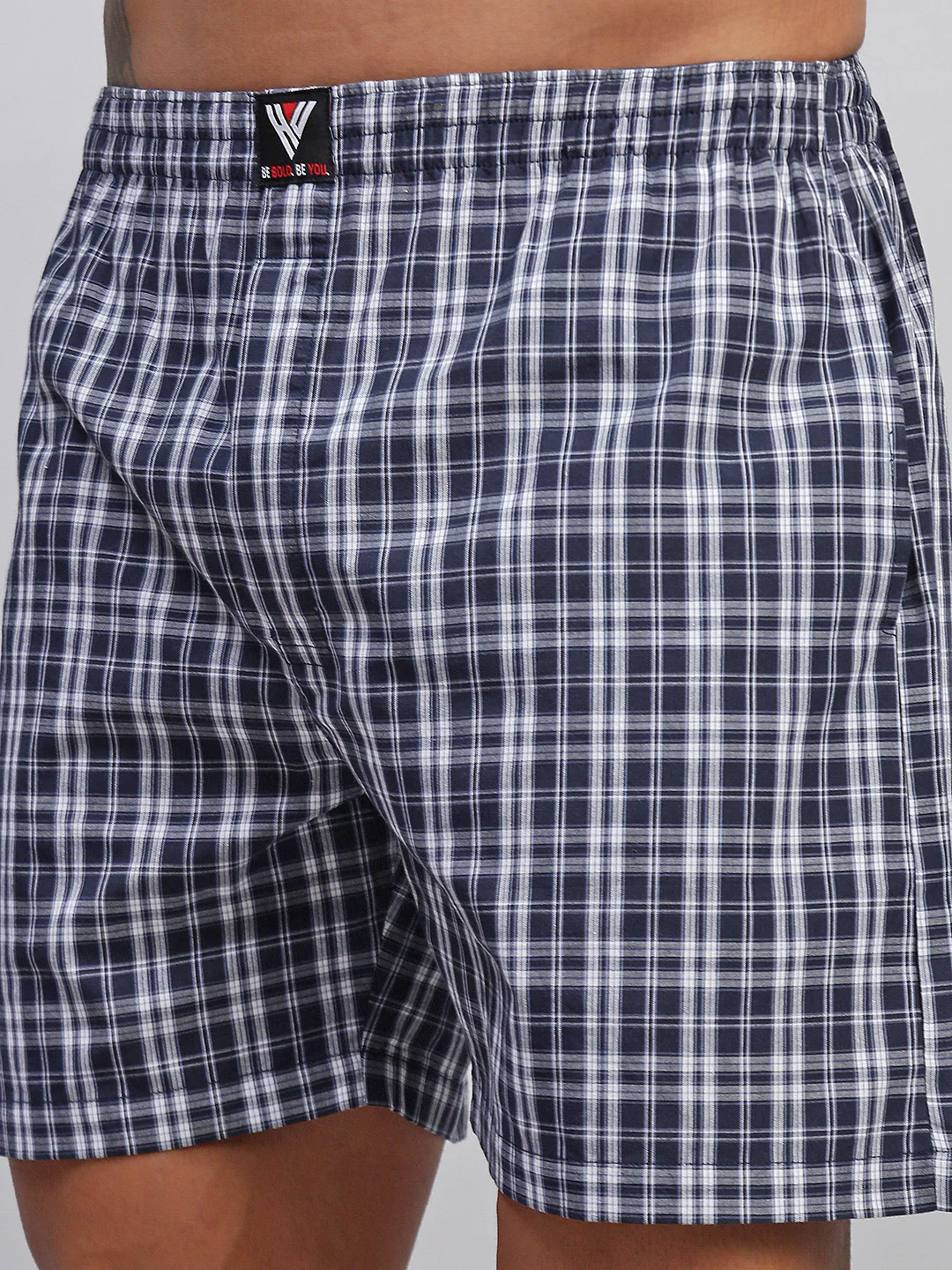Men Checked Cotton Boxer Shorts - Image 5