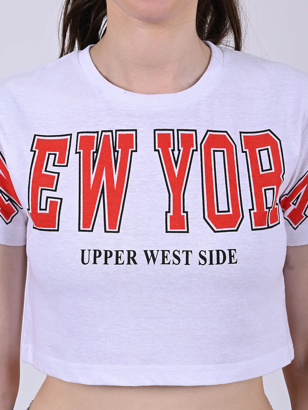 Women White Crop T-Shirt - Image 6