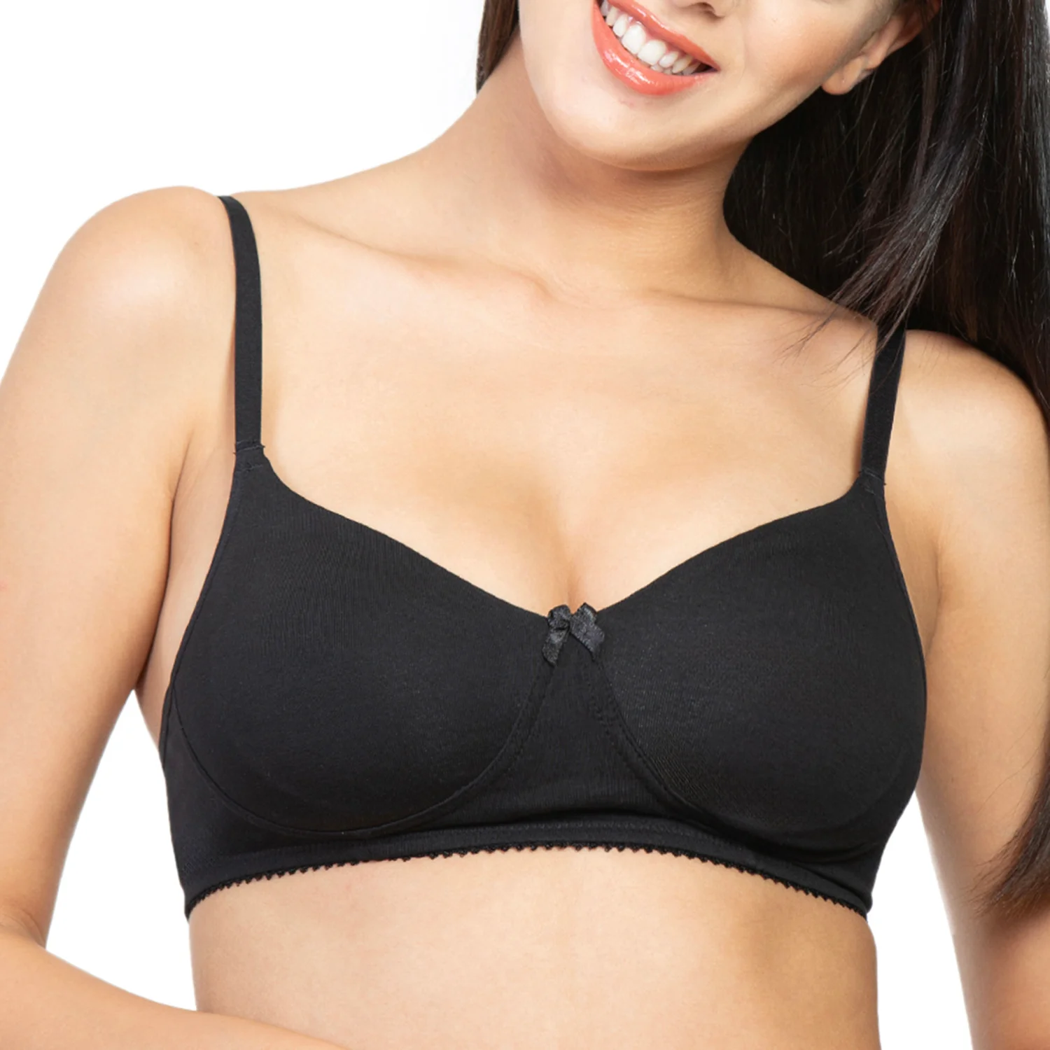 Non-Padded Non-Wired 3/4th Coverage T-Shirt Bra - Image 3
