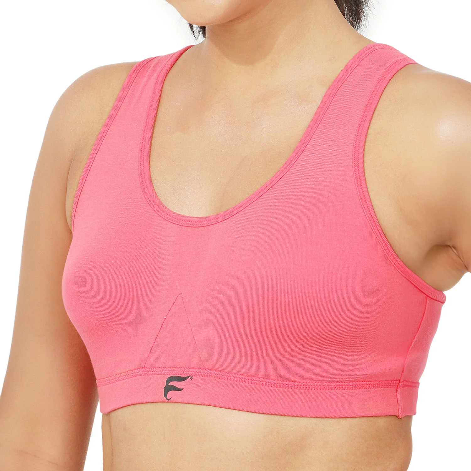 Non-Padded Non-Wired Full Coverage Sports Bra - Image 3