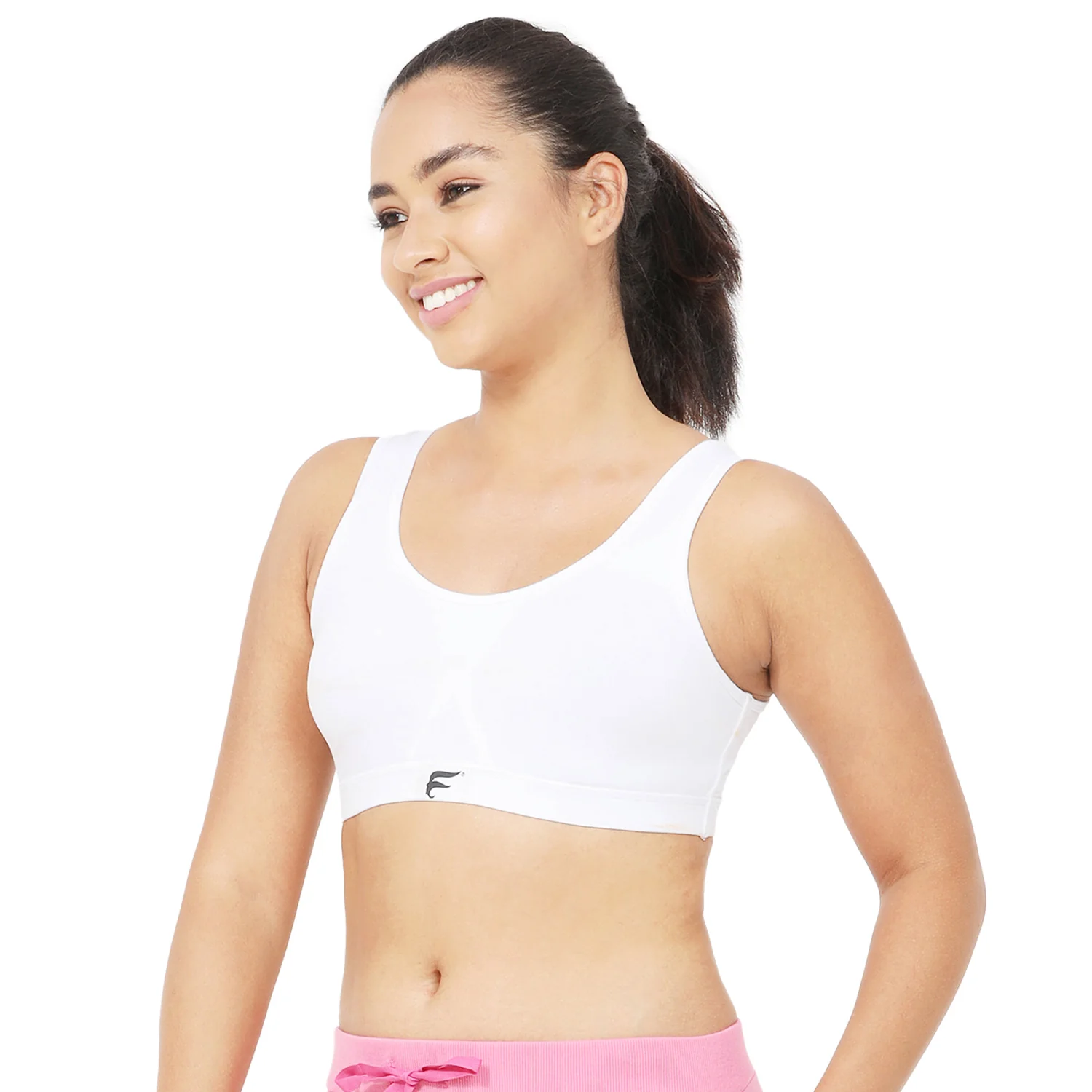 Non-Padded Non-Wired Full Coverage Sports Bra - Image 4
