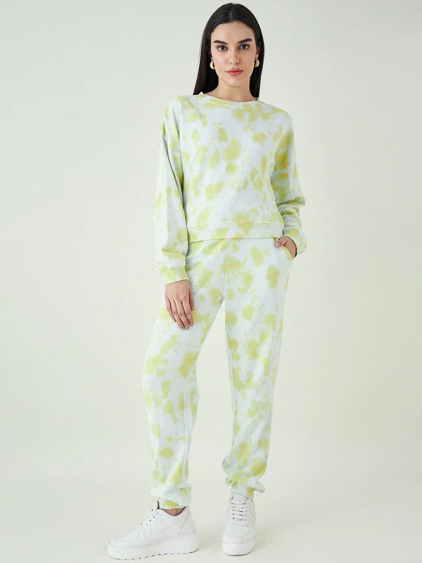 Women Tie & Dye Sweatshirt Co-ords
