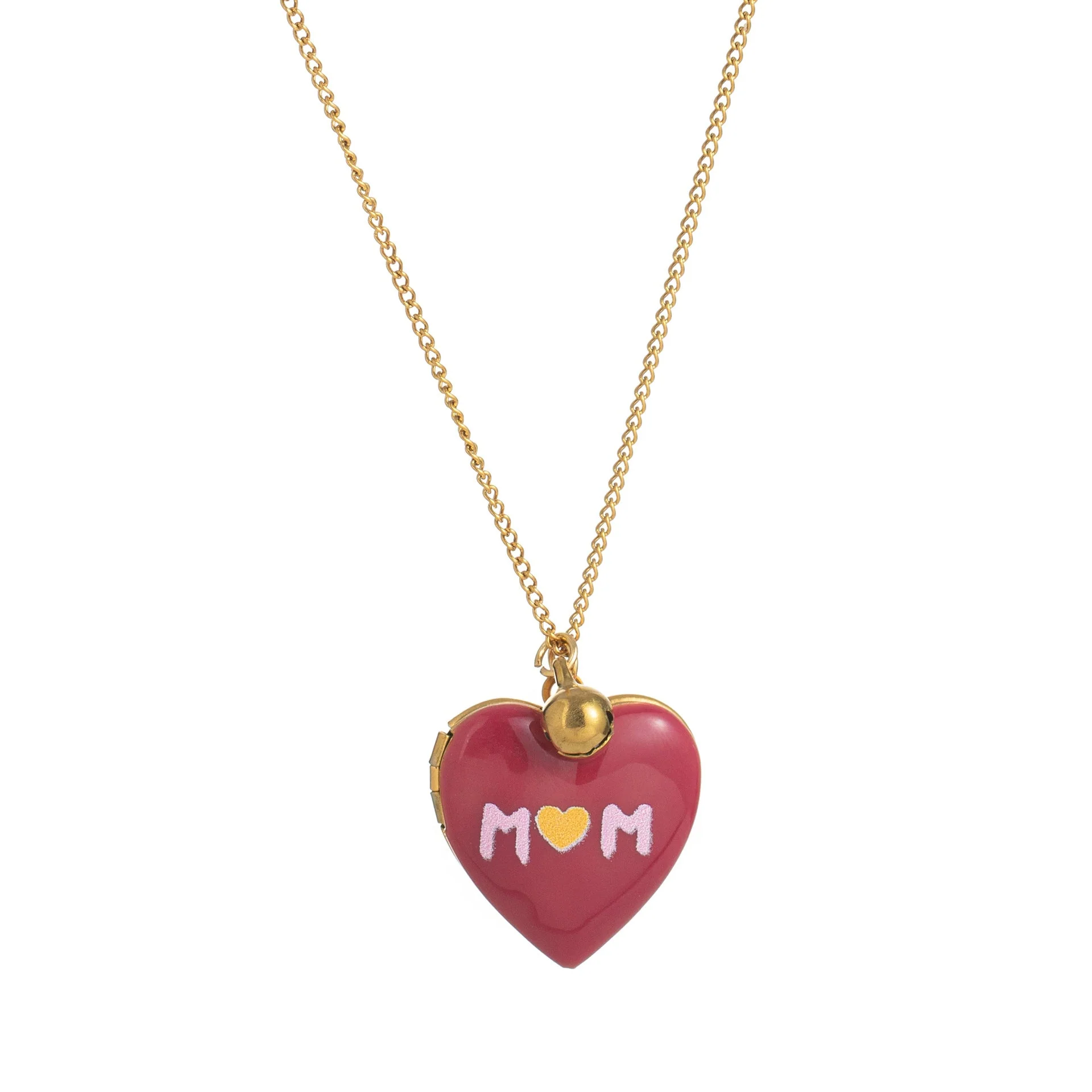Oil Drop Print Mom Love Opening And Closing Album Necklace