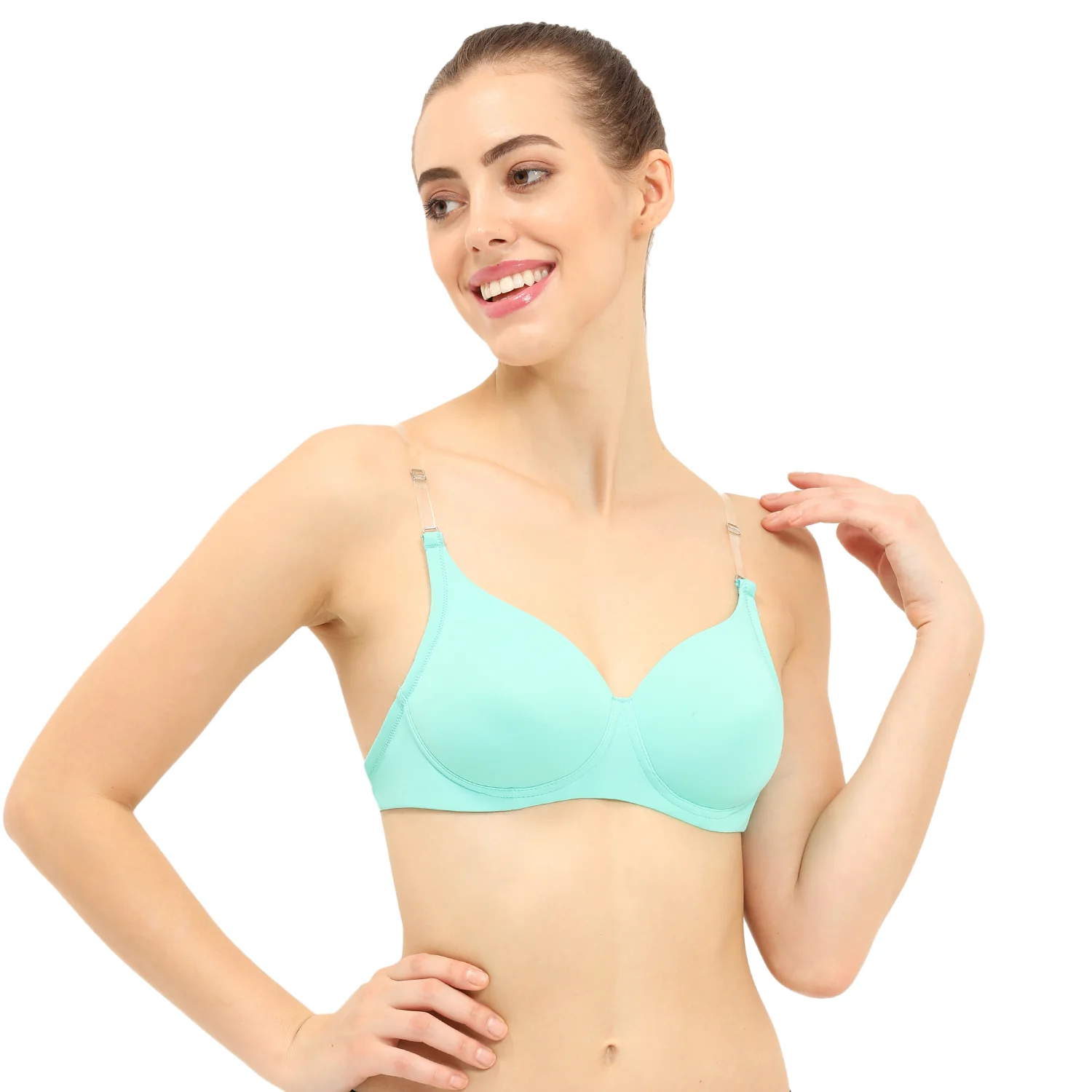 Padded Non-Wired 3/4th Coverage Backless Bra