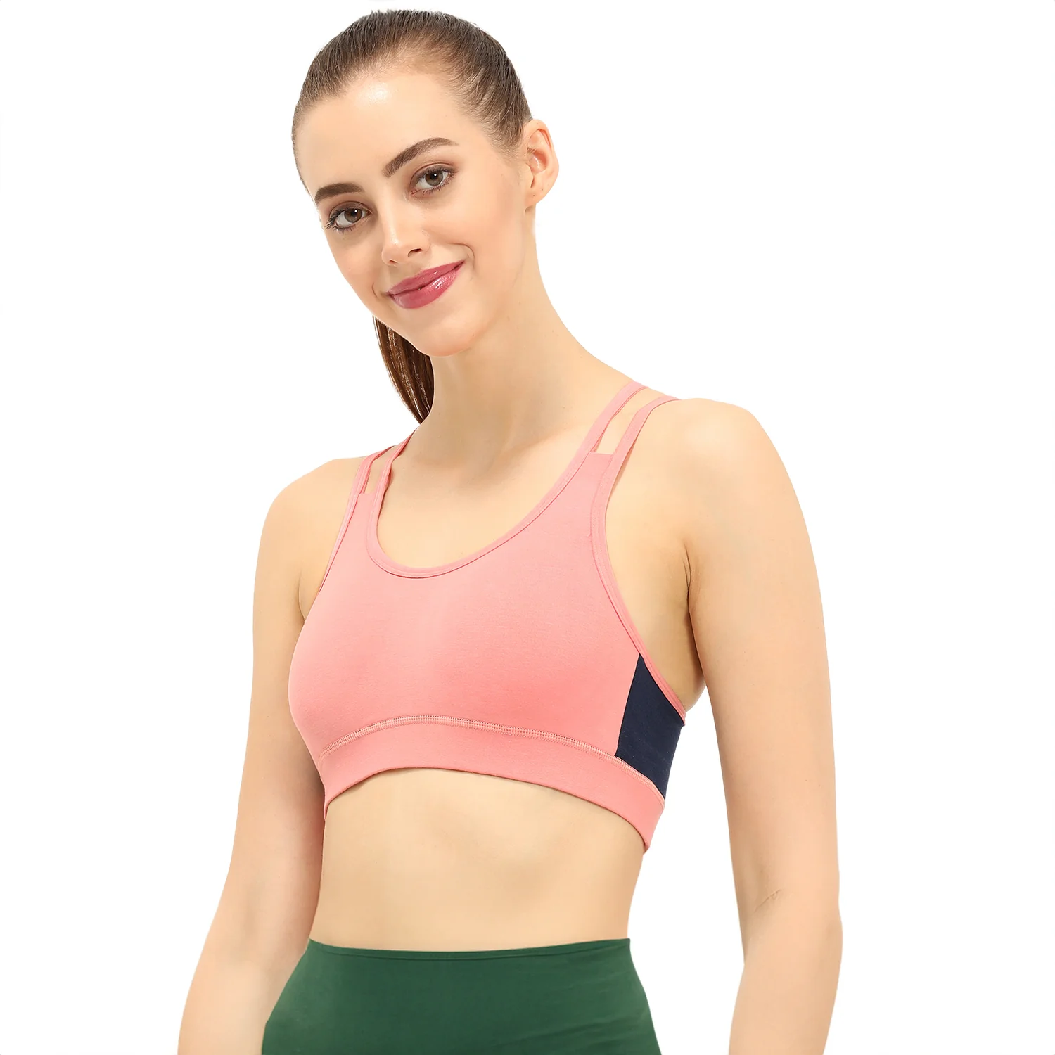 Padded Non-Wired Full Coverage Sports Bra - Image 4