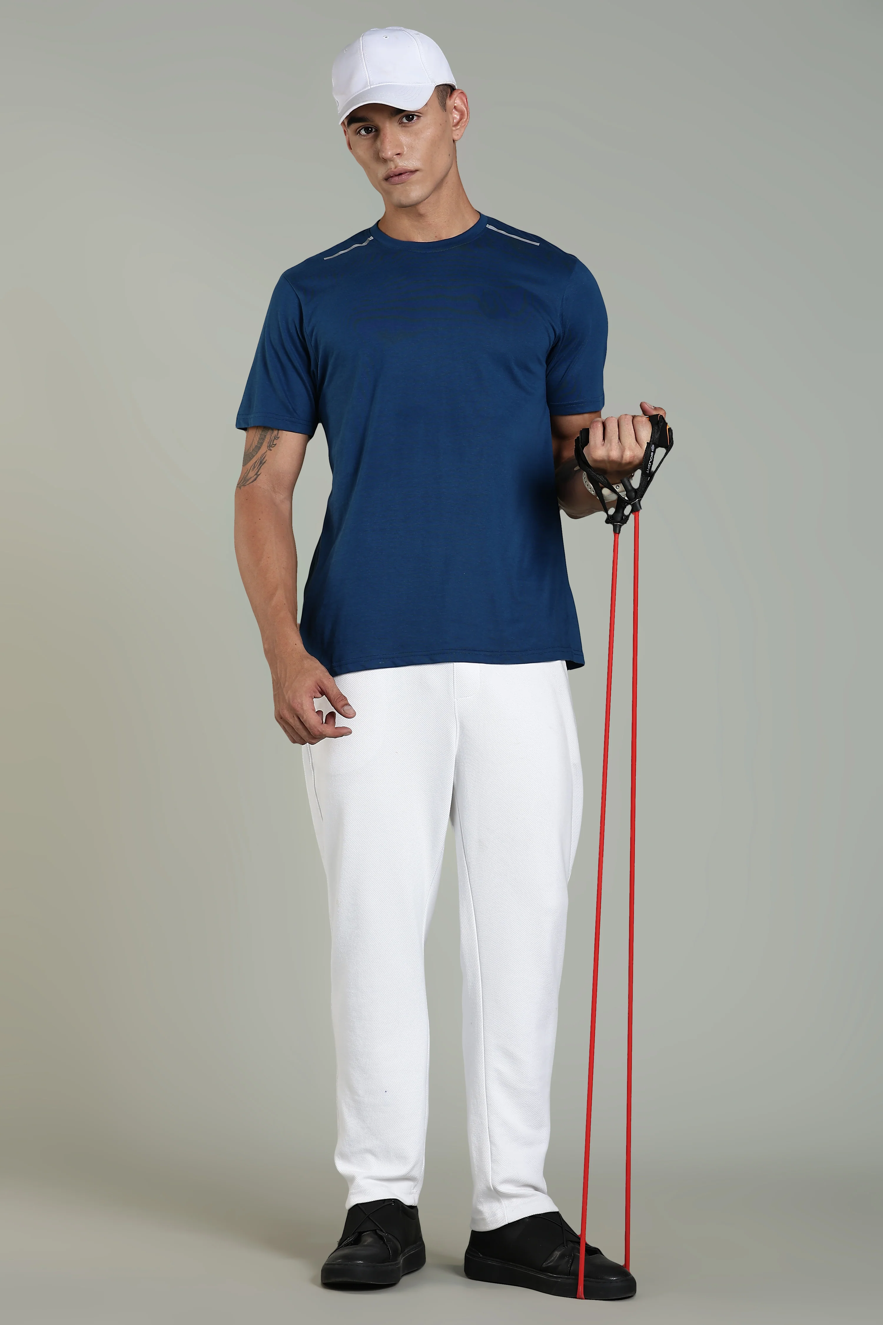 Men Blue Cotton Regular T-Shirt - Image 8