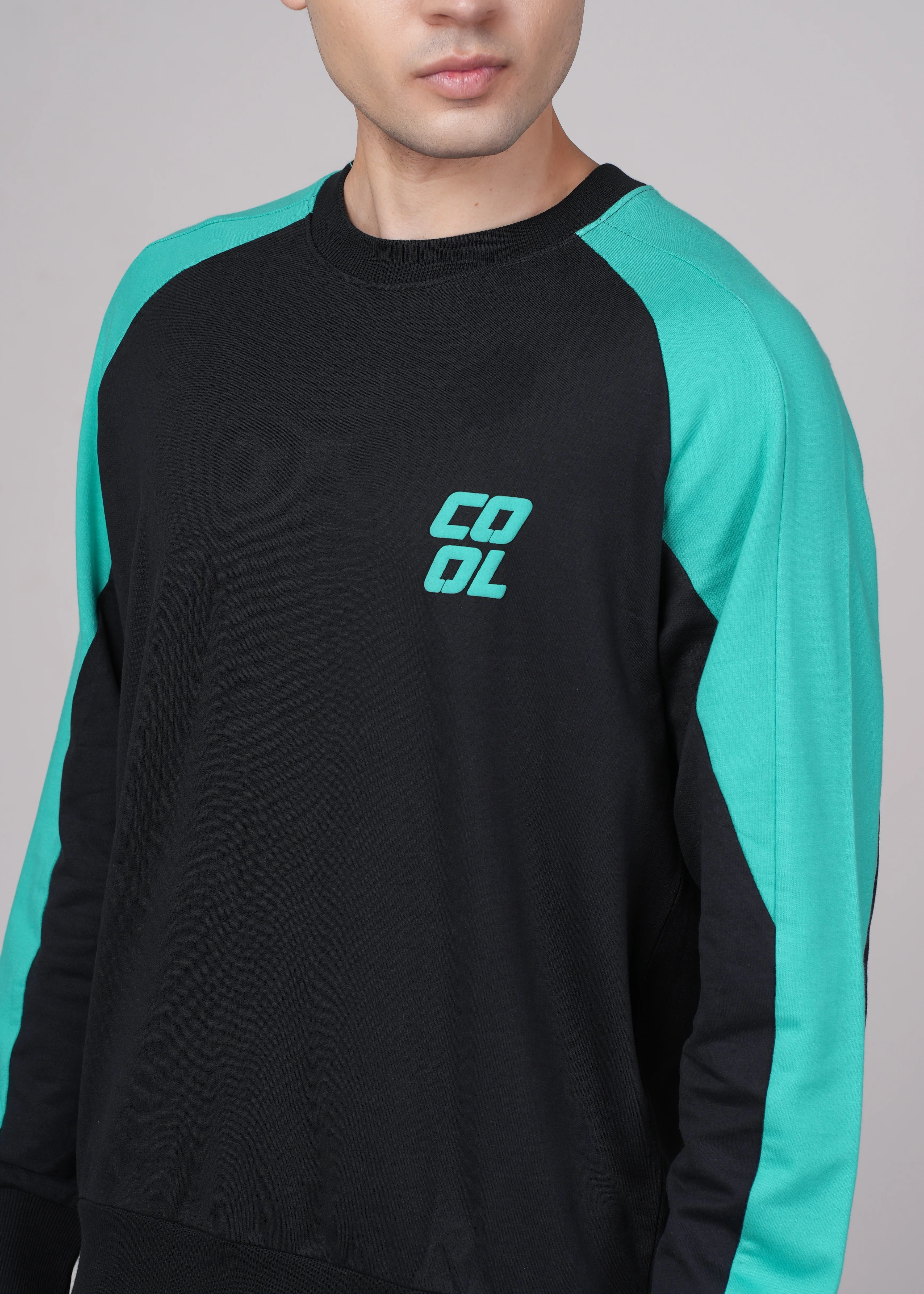 Men Black Cotton Regular Sweatshirt - Image 5