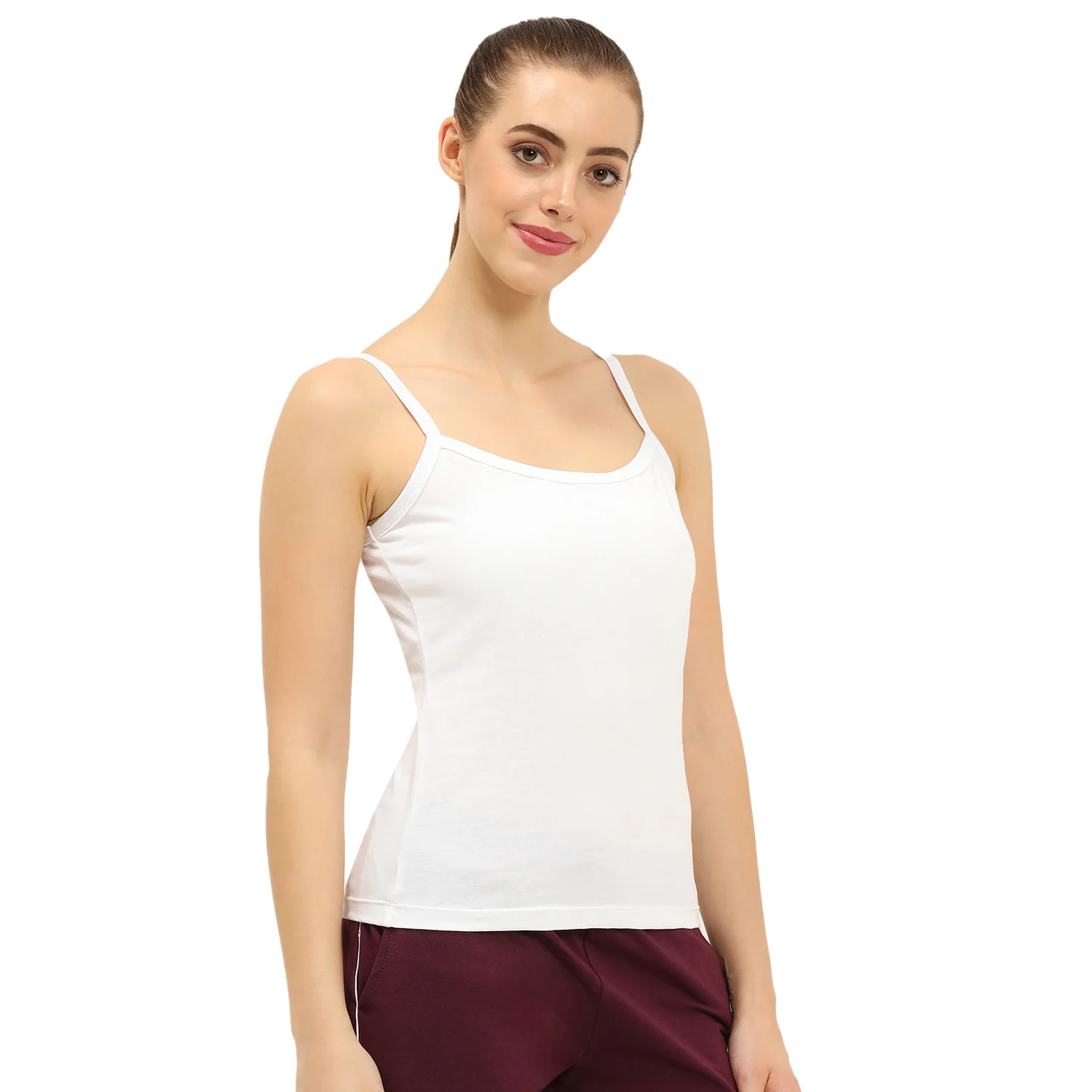 Regular Fit Round Neck Short Length Basic Camisole - Image 5