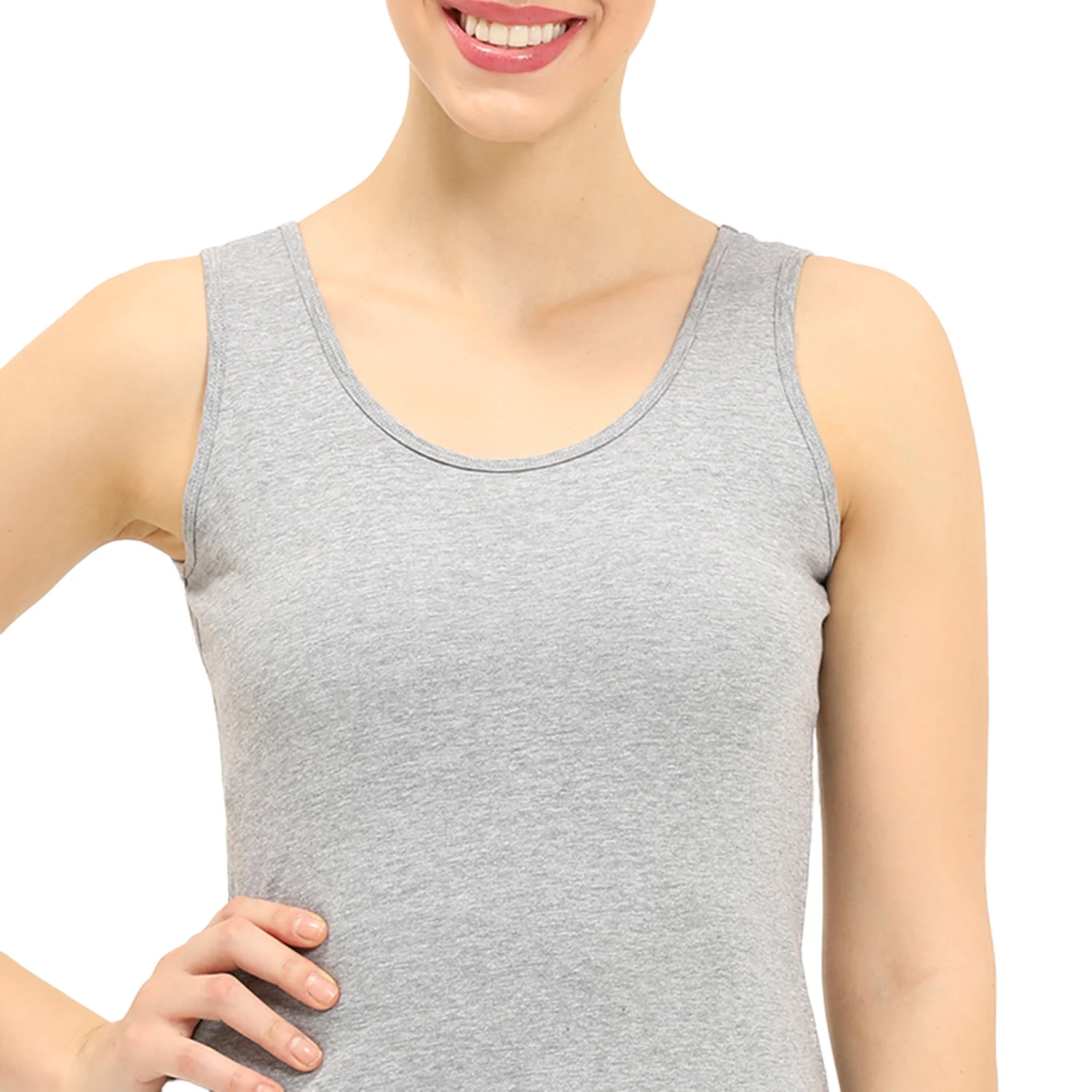 Regular Fit U-Neck Short Length Tank Top - Image 3