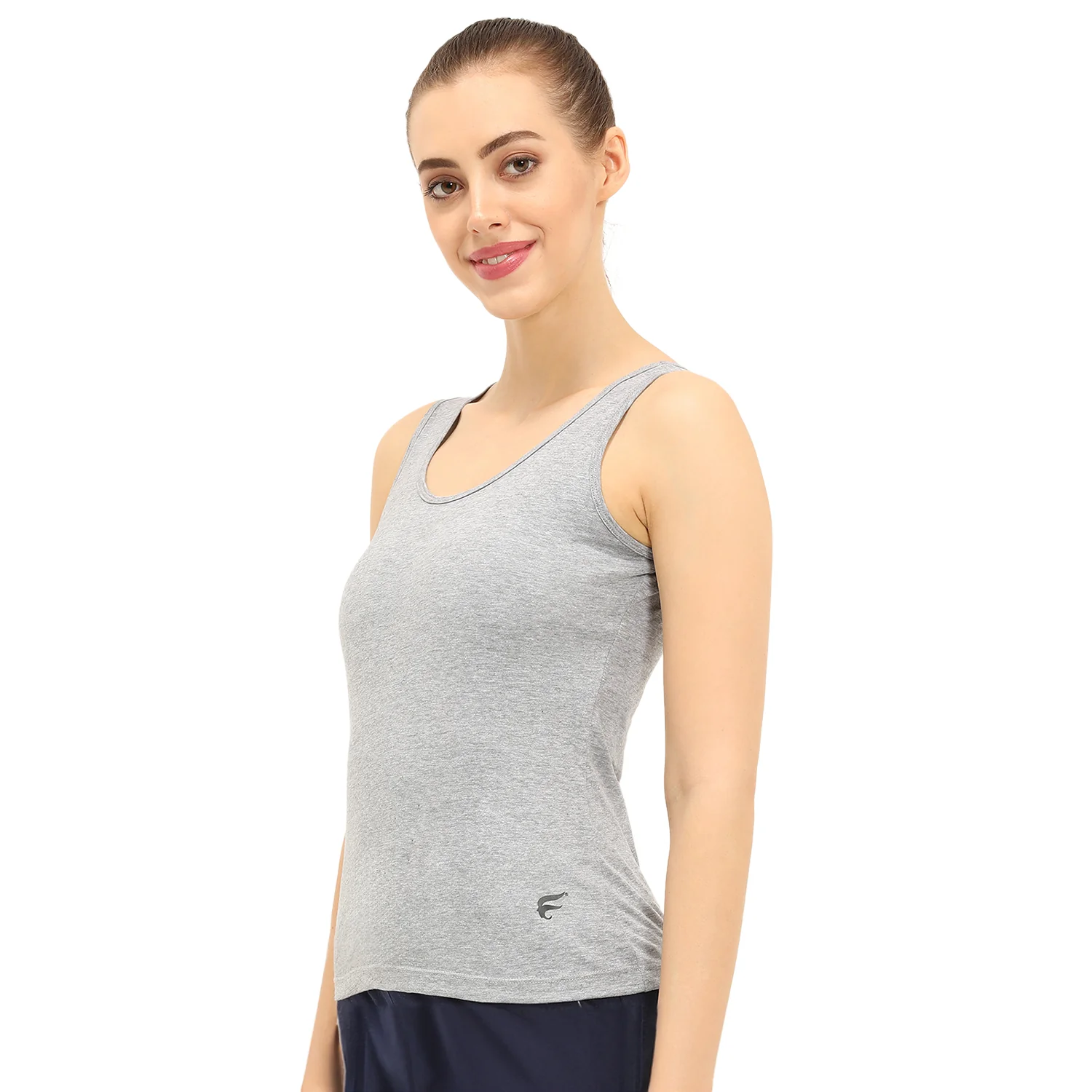 Regular Fit U-Neck Short Length Tank Top - Image 4