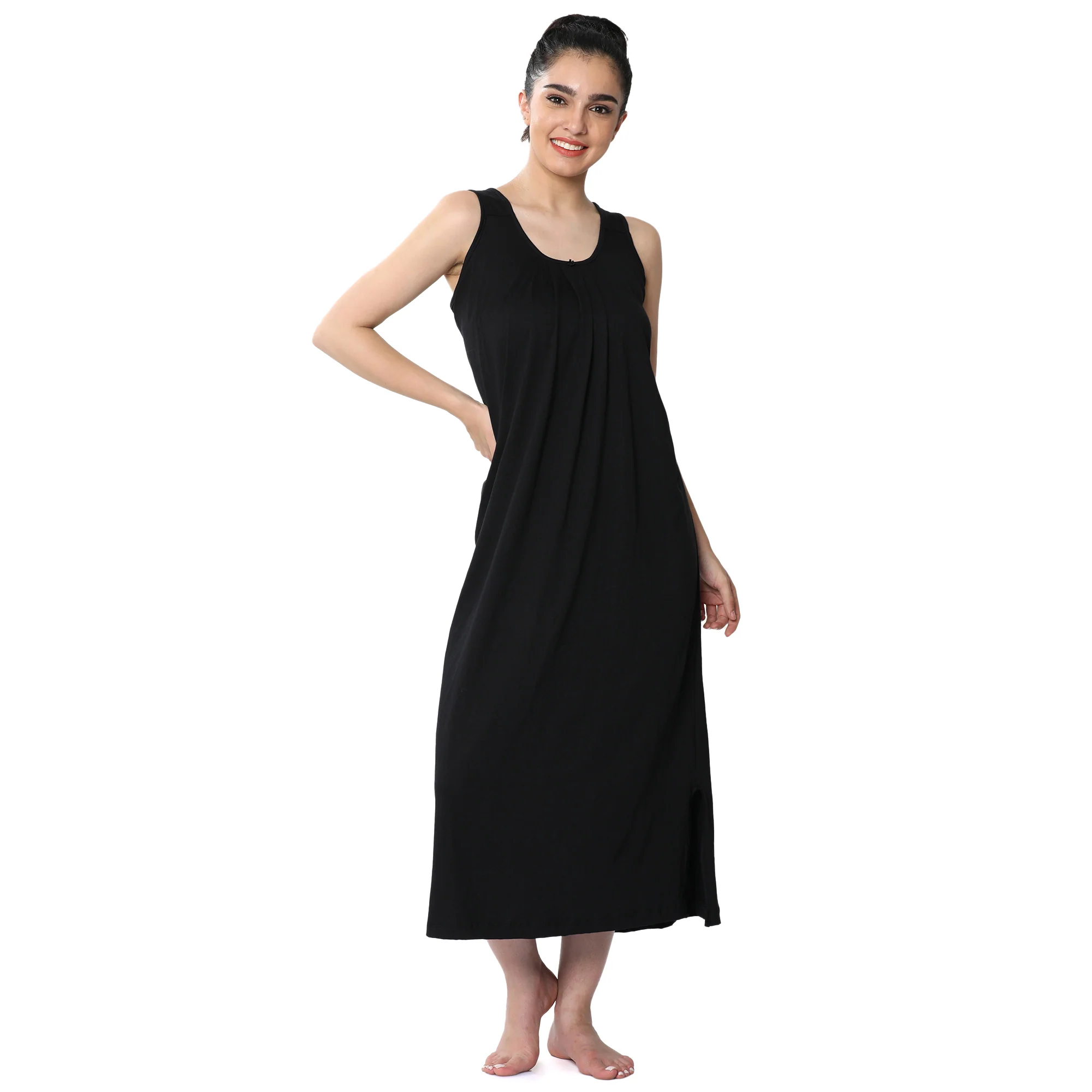 Relaxed Fit Scoop Neck Nighty Slip - Image 7