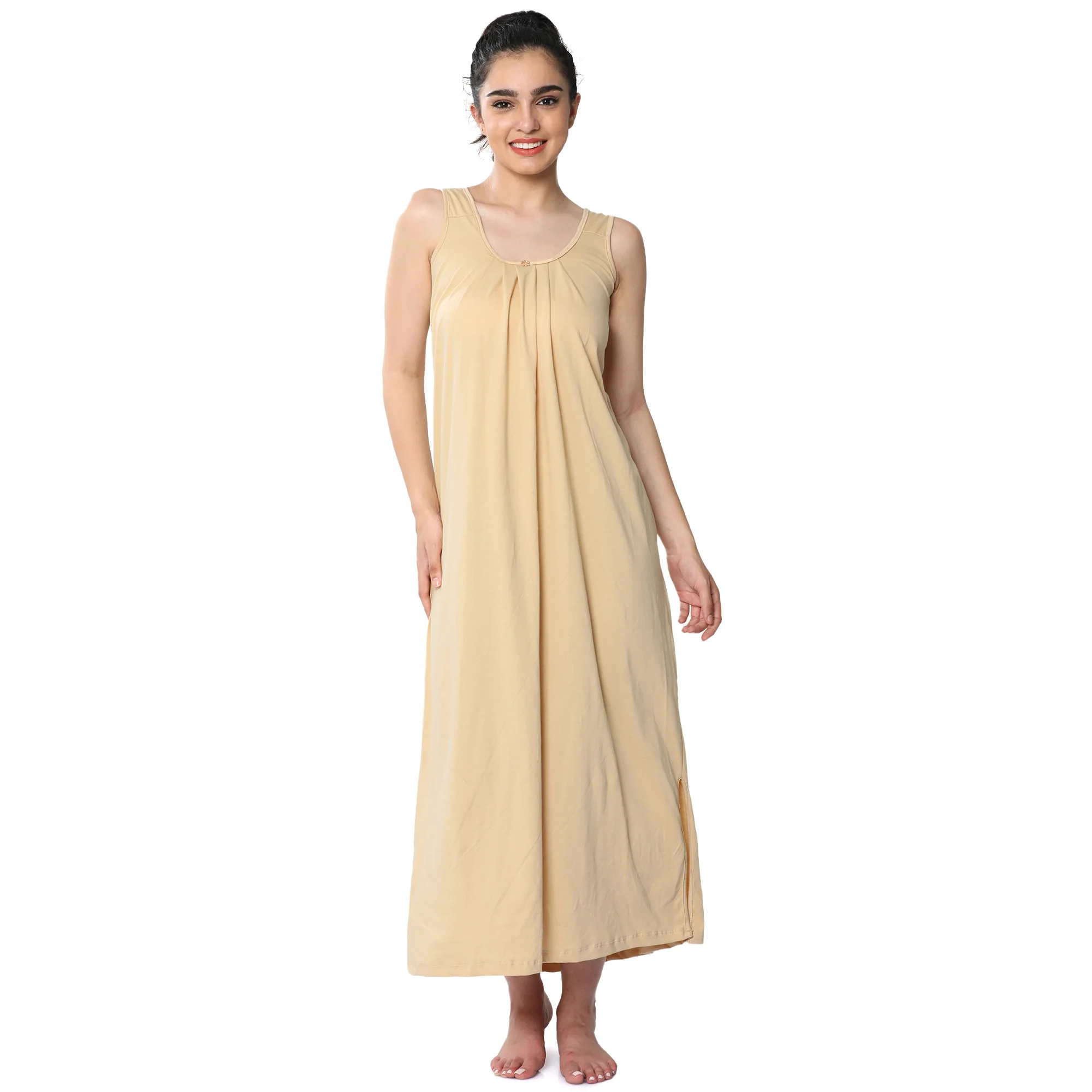 Relaxed Fit Scoop Neck Nighty Slip