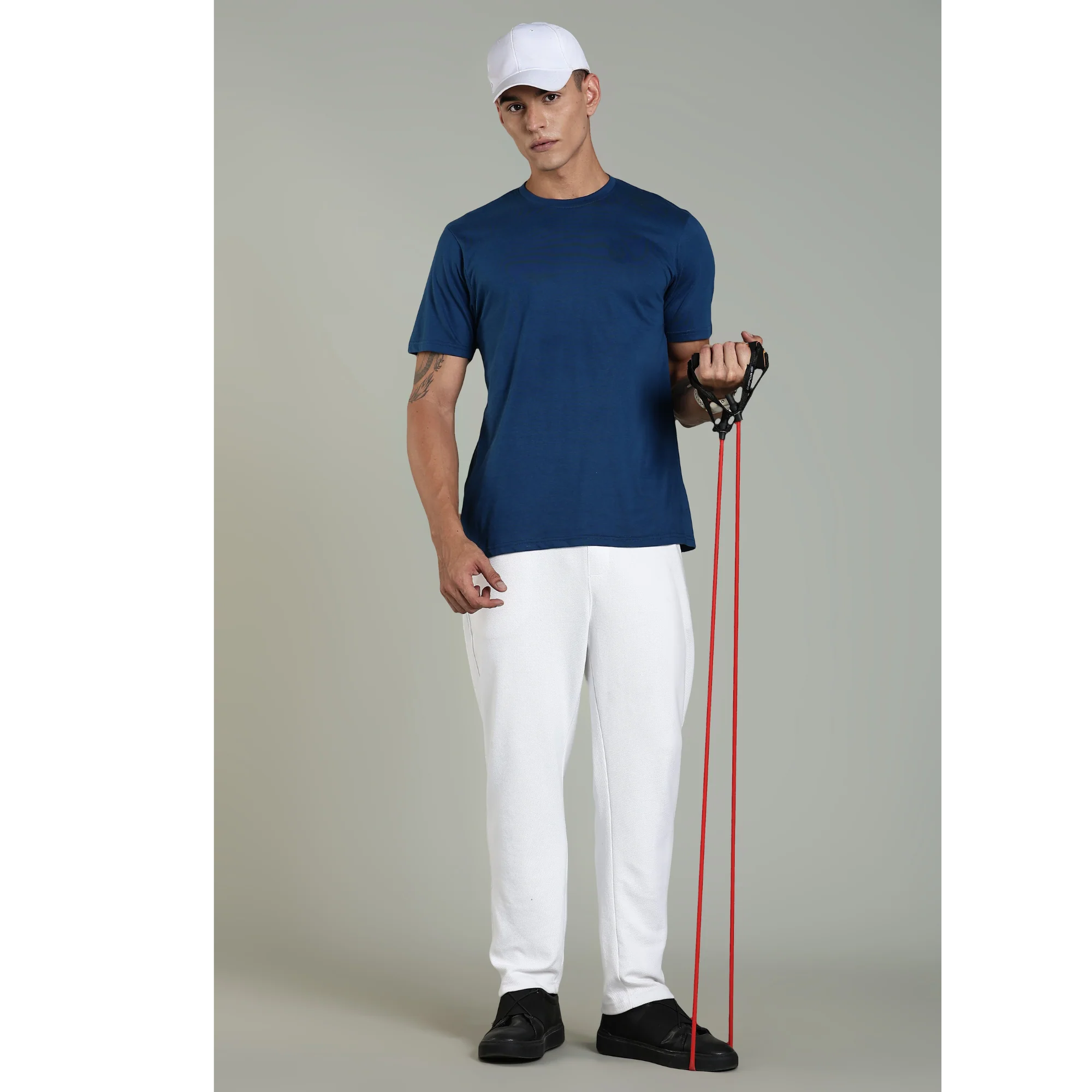 Men Blue Cotton Regular T-Shirt - Image 8