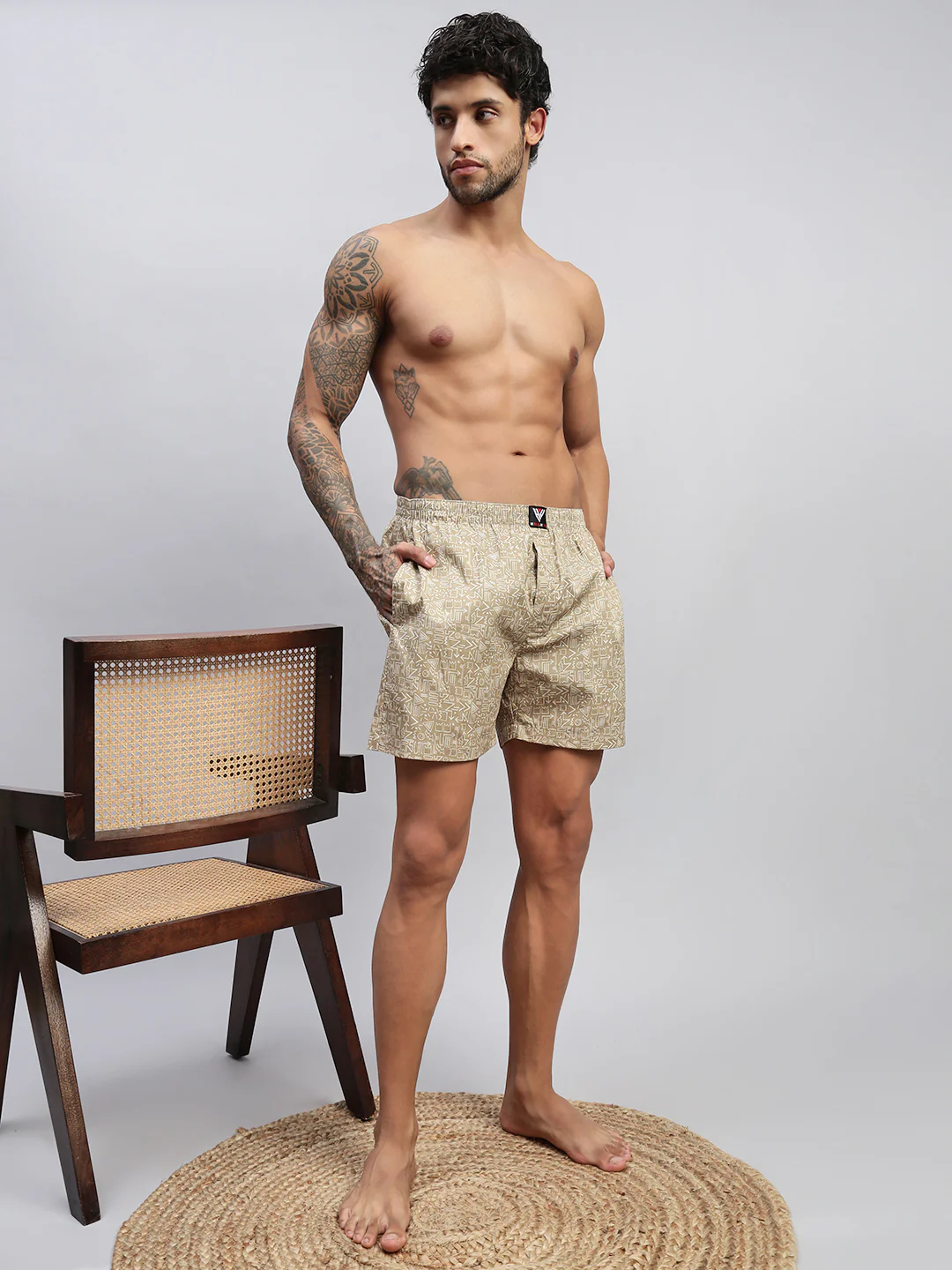 Men Cotton Printed Boxer Shorts