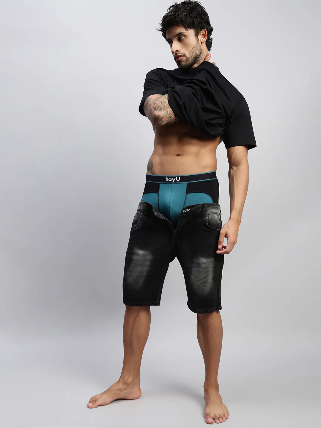 Men Teal Modal Trunks - Image 5
