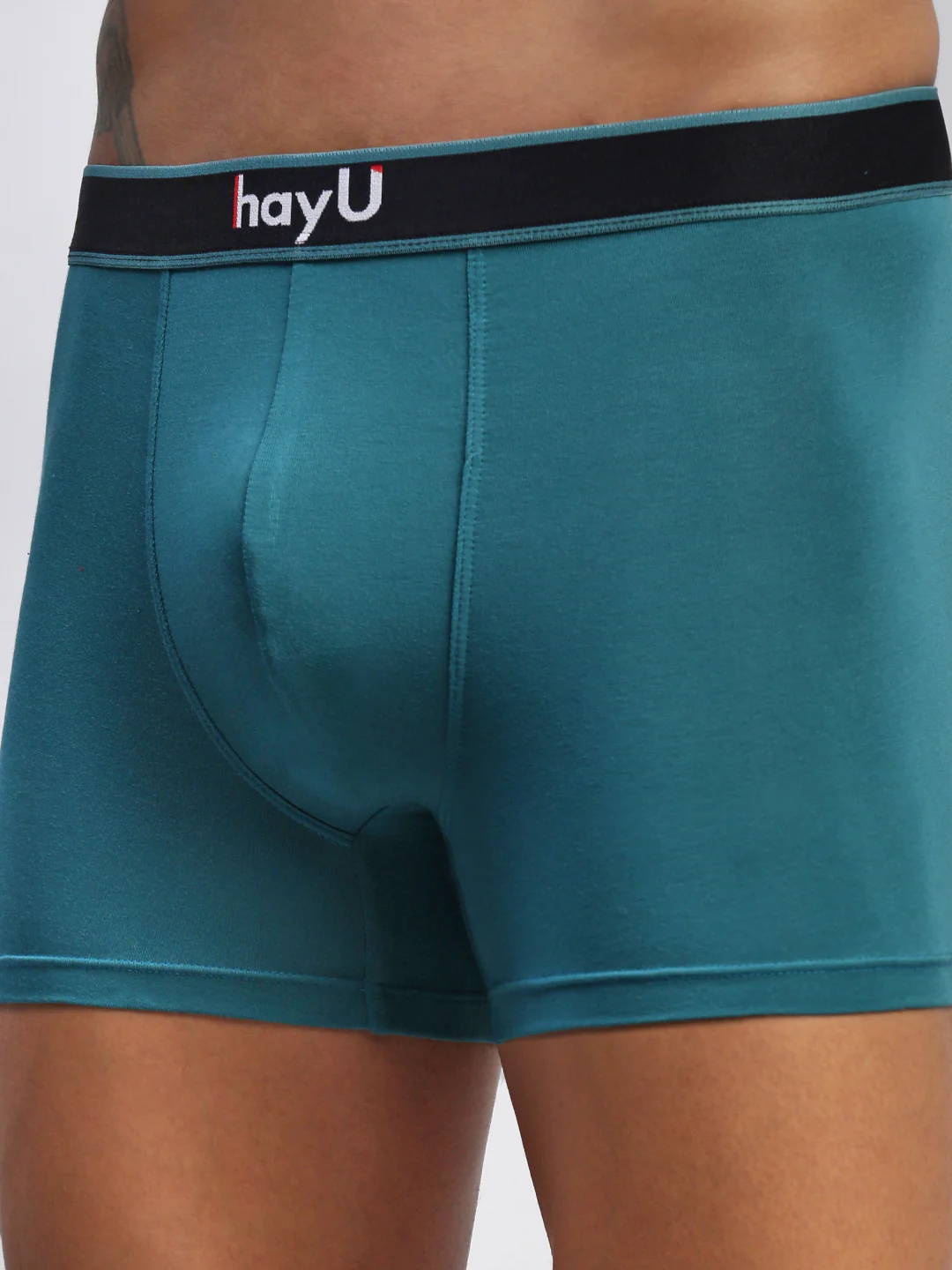 Men Teal Modal Solid Trunks - Image 7
