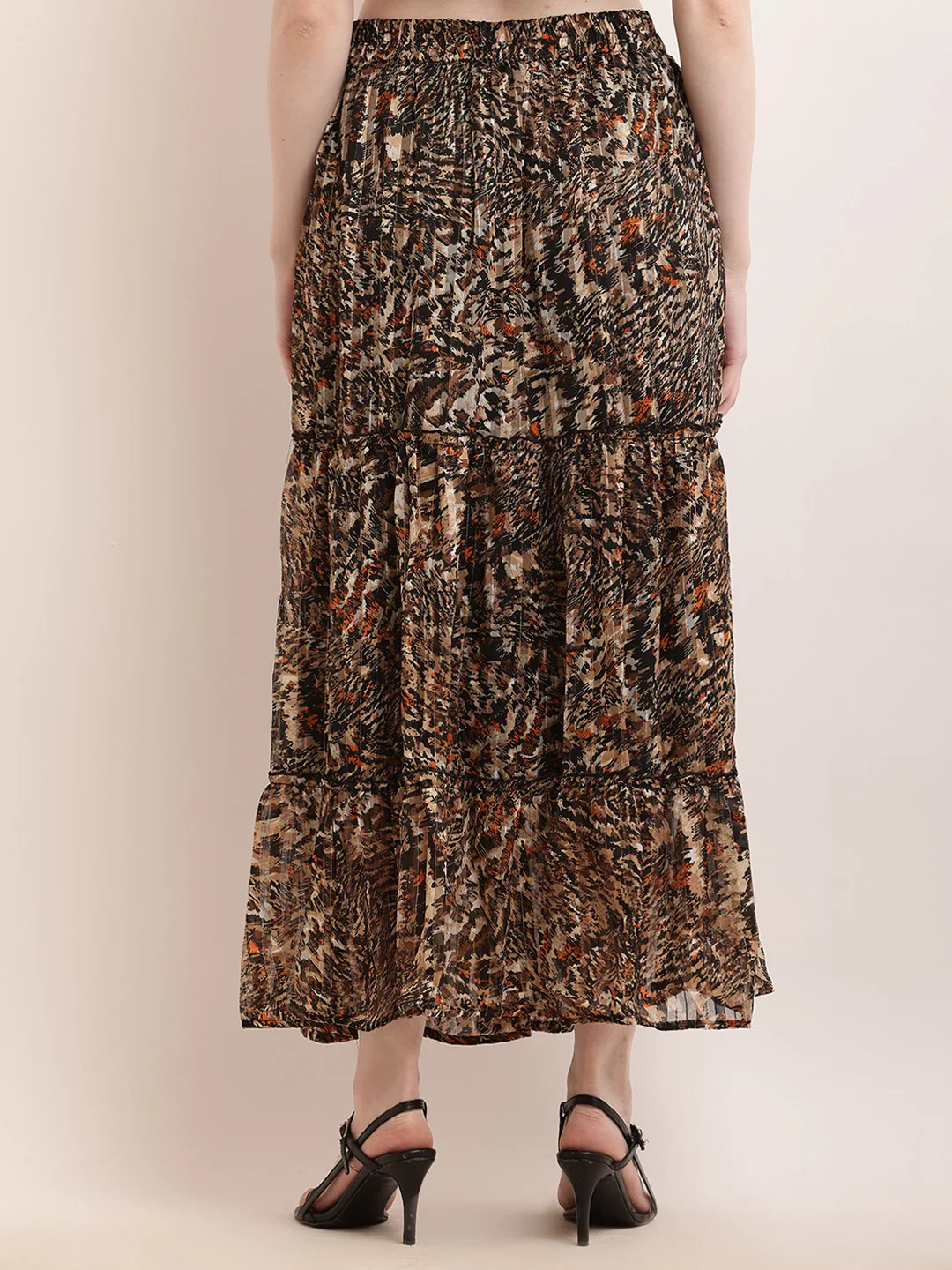 Women Animal Print Flared Skirt - Image 5