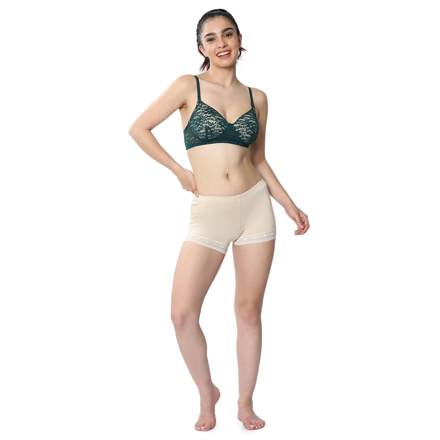 Women Beige Ultralight Hot Shorts - Image 5