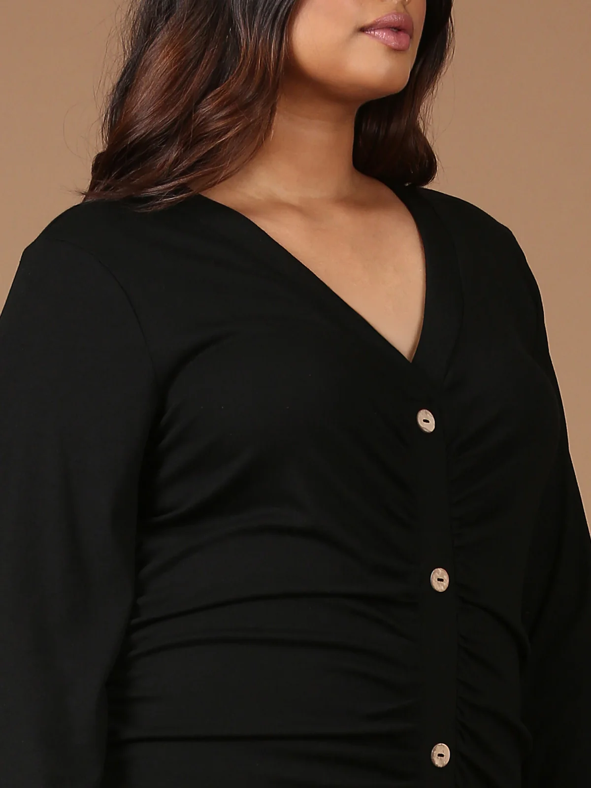 Women Black Bodycon Dress - Image 3
