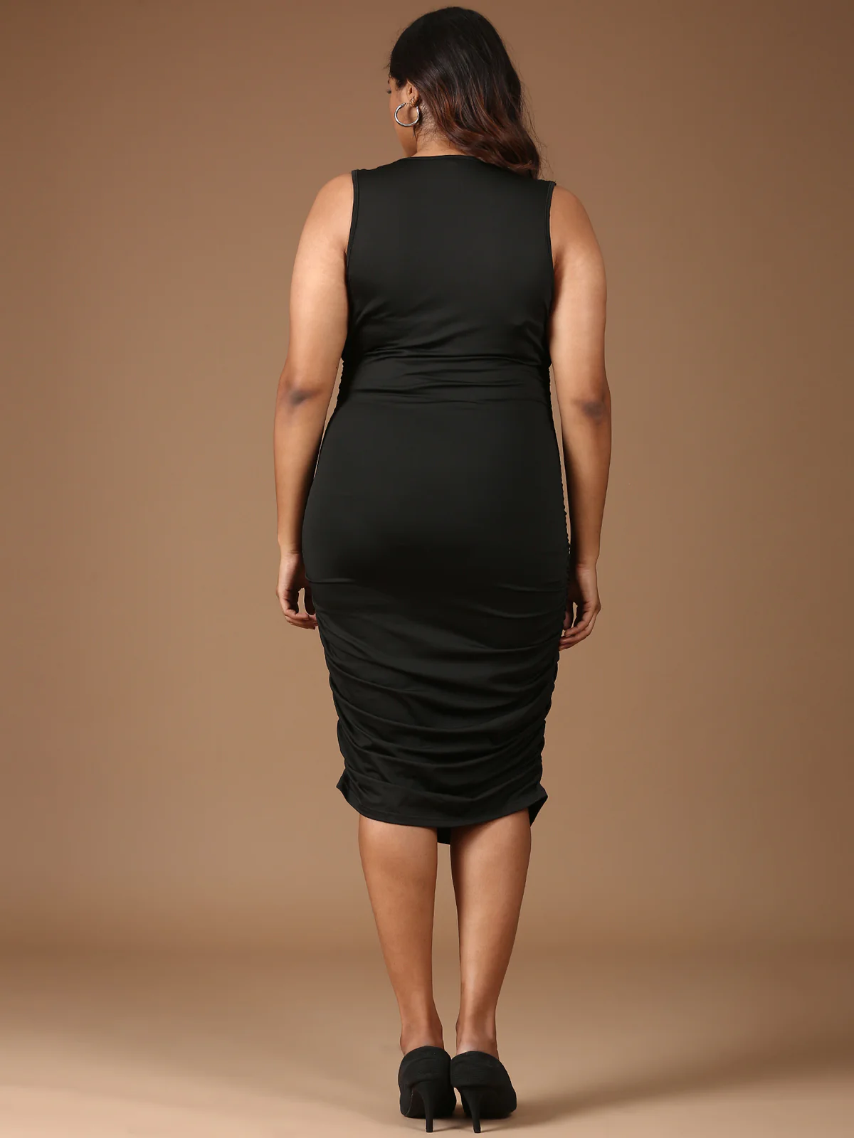 Women Black Bodycon Dress - Image 4