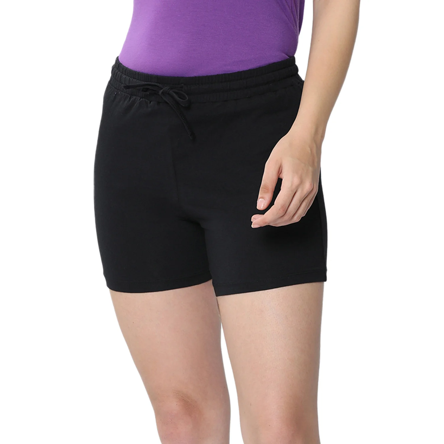 Women Black Hot Shorts - Image 3