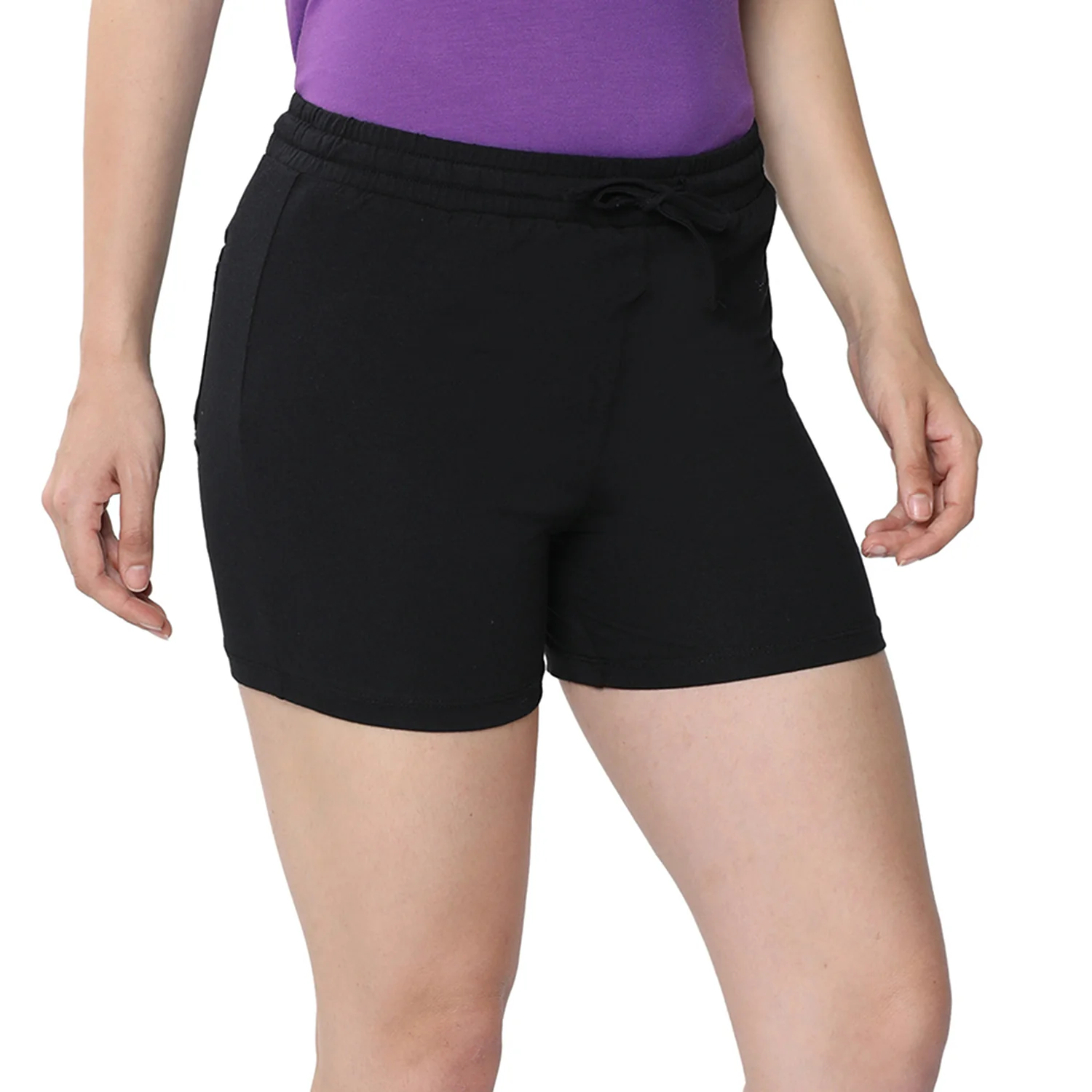Women Black Hot Shorts - Image 4
