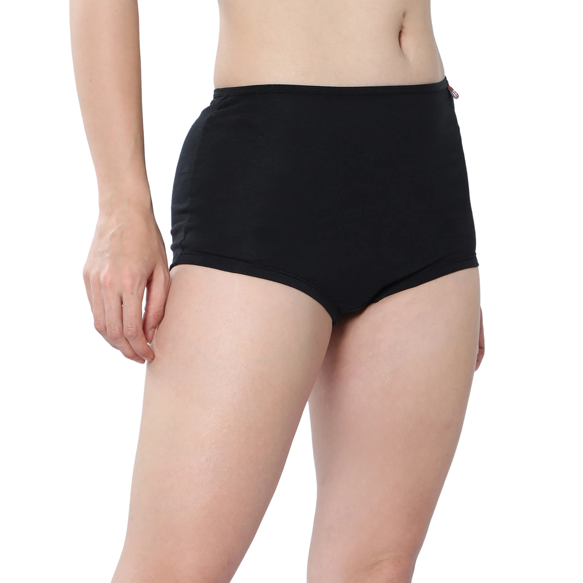 Women Black Midrise Comfort Boyshorts - Image 4